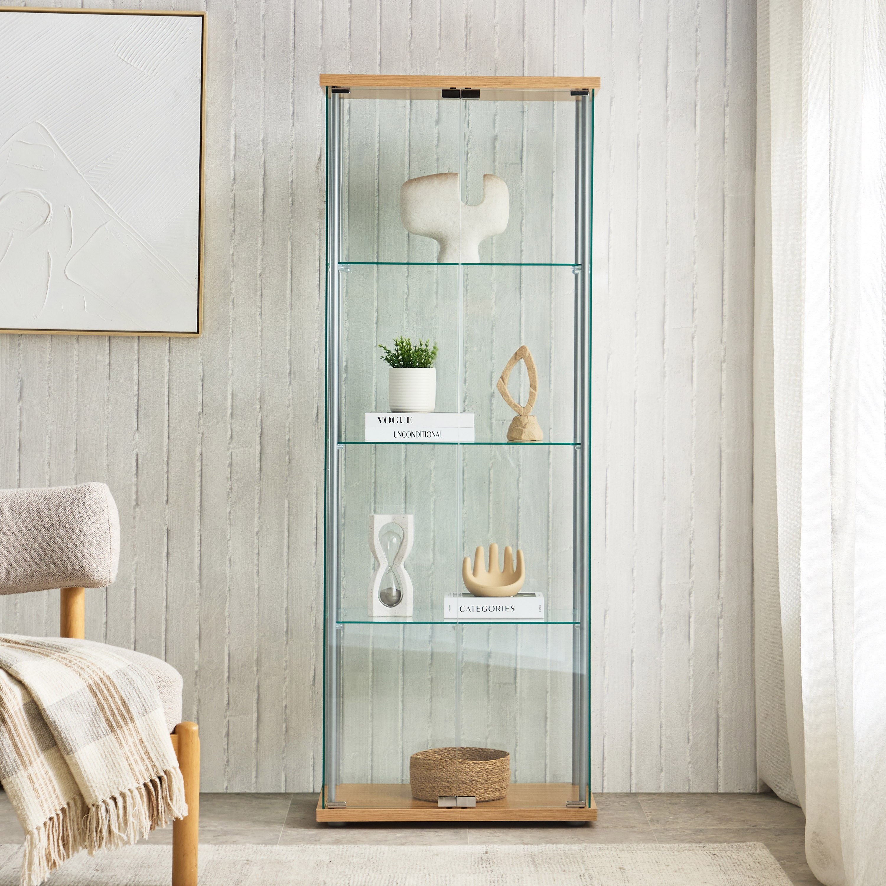 Dover Curio Cabinet with 2 Doors and 3 Shelf-hbxfurniture-diningroom-barcountersandbarstools-image-7