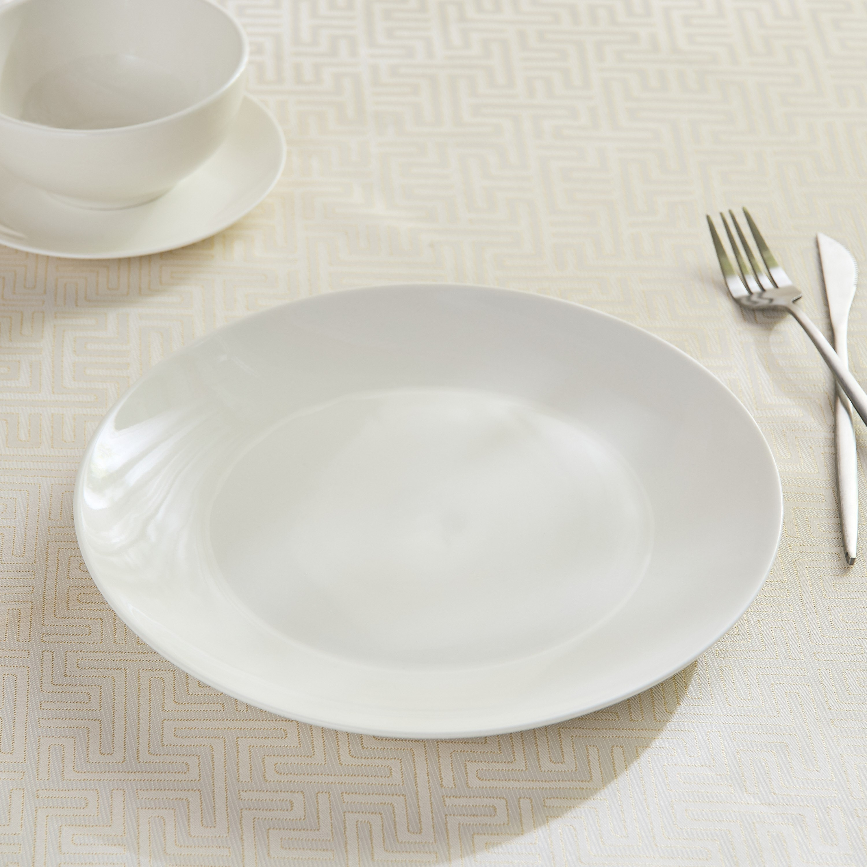 Crimsson Porcelain Dinner Plate - 26.5 cm-hbxdecorandfurnishings-tabletop-crockery-image-1