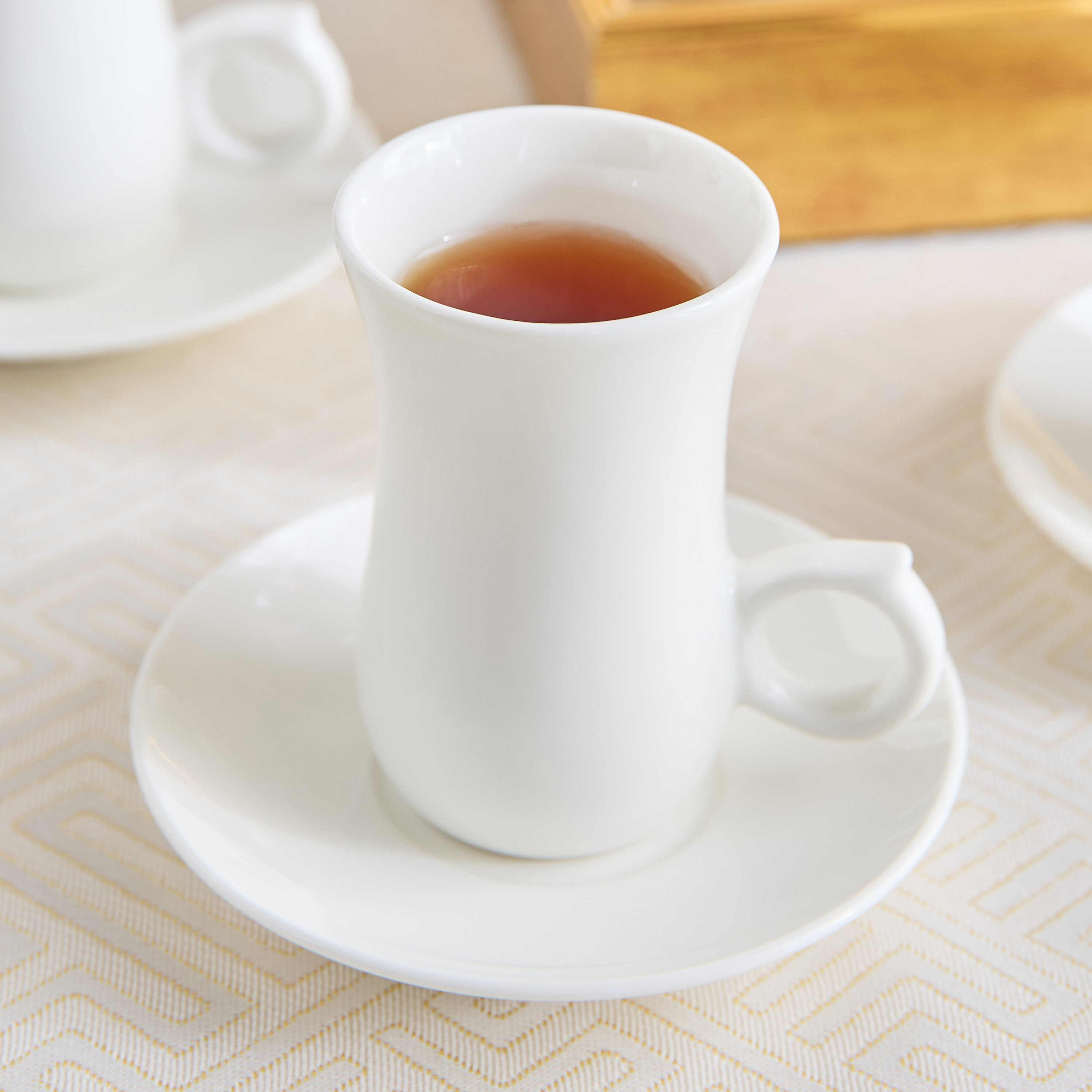 Crimsson 12-Piece Porcelain Tea Cup and Saucer Set - 260 ml-hbxhomeware-diningandtabletop-coffeeandteasets-image-2