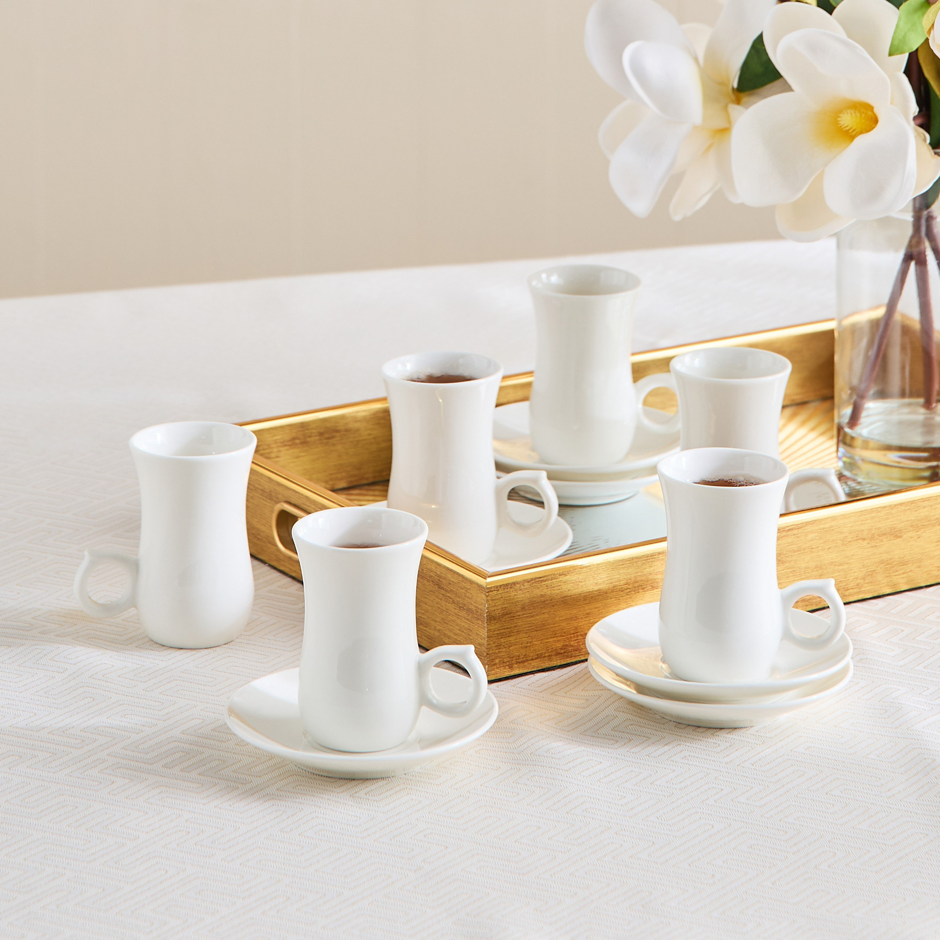 Crimsson 12-Piece Porcelain Tea Cup and Saucer Set - 260 ml-hbxhomeware-diningandtabletop-coffeeandteasets-image-4