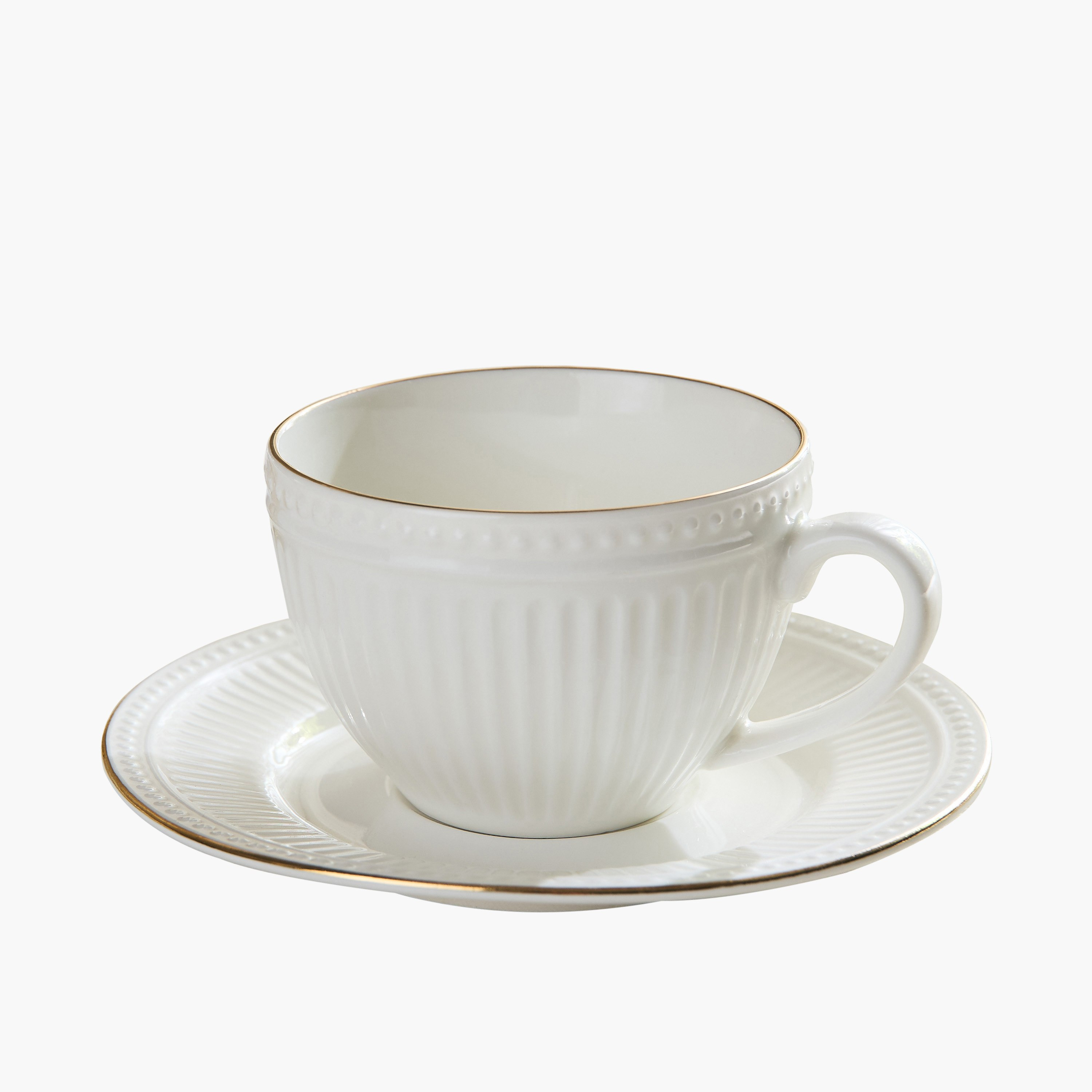 Embossed Gold Line Tea Cup and Saucer - 260ml-hbxhomeware-diningandtabletop-coffeeandteasets-image-5