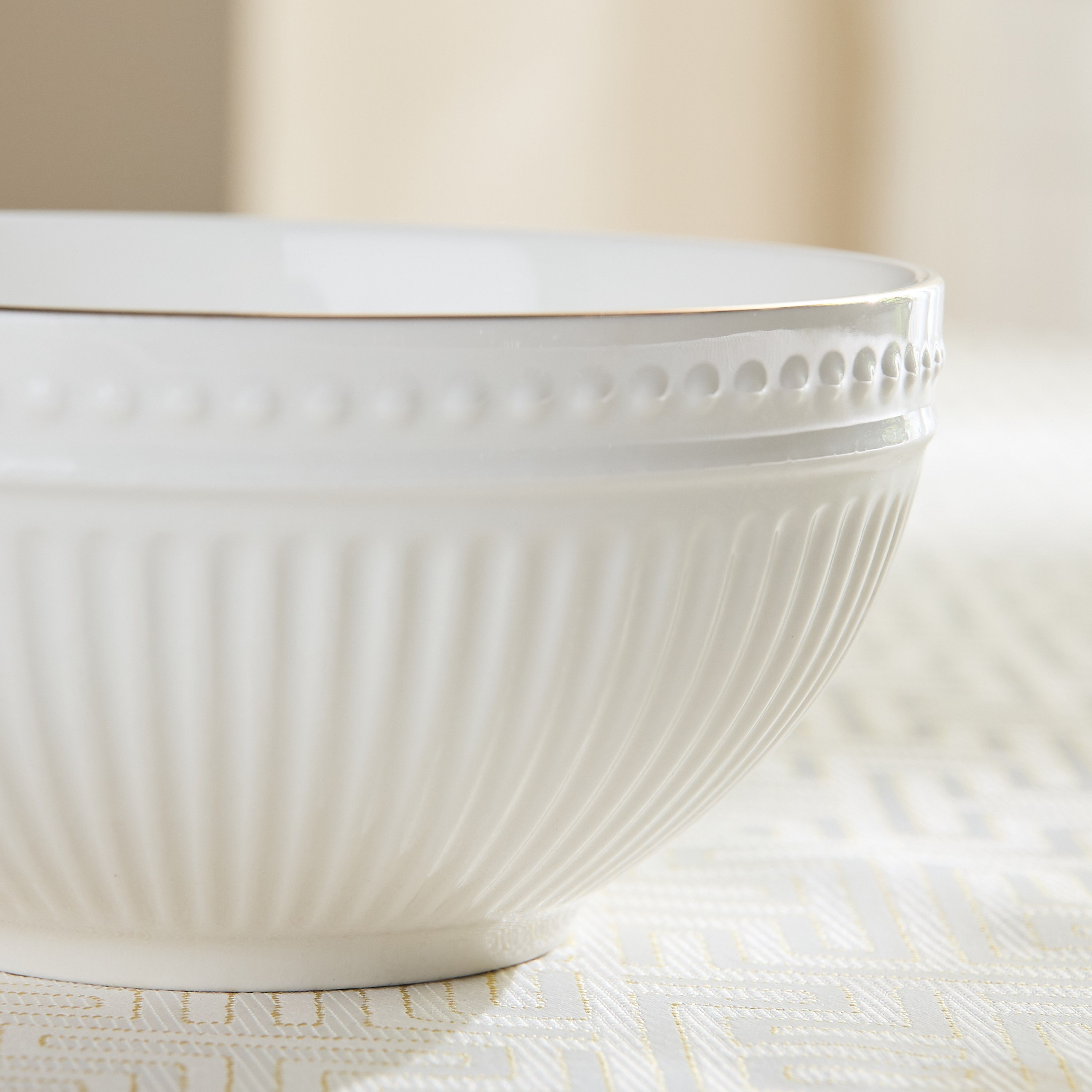 Embossed Gold Line Veg Bowl - 15 cm-hbxdecorandfurnishings-tabletop-serveware-image-3