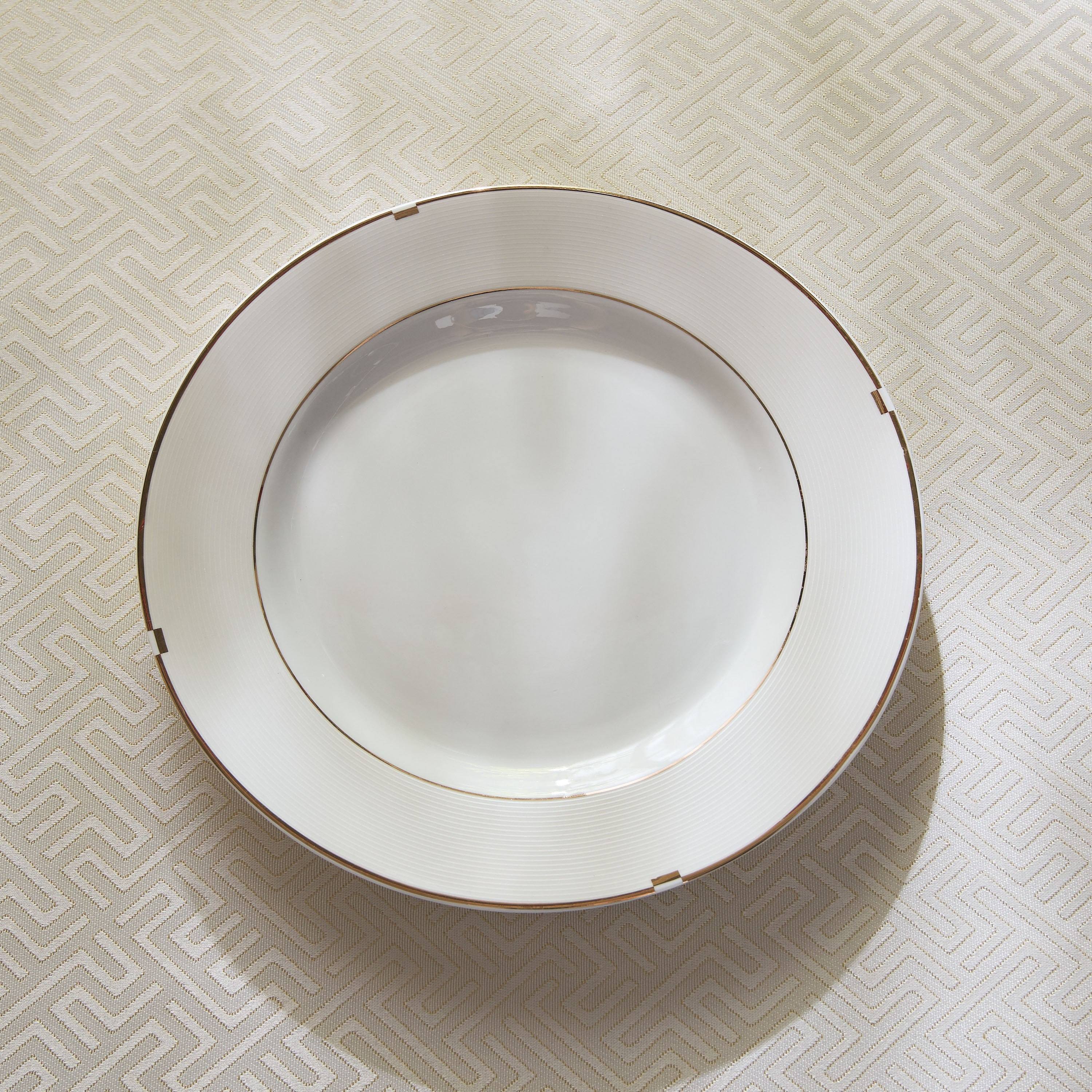 Gold Rib Dinner Plate - 26.5 cm-hbxdecorandfurnishings-tabletop-crockery-image-2