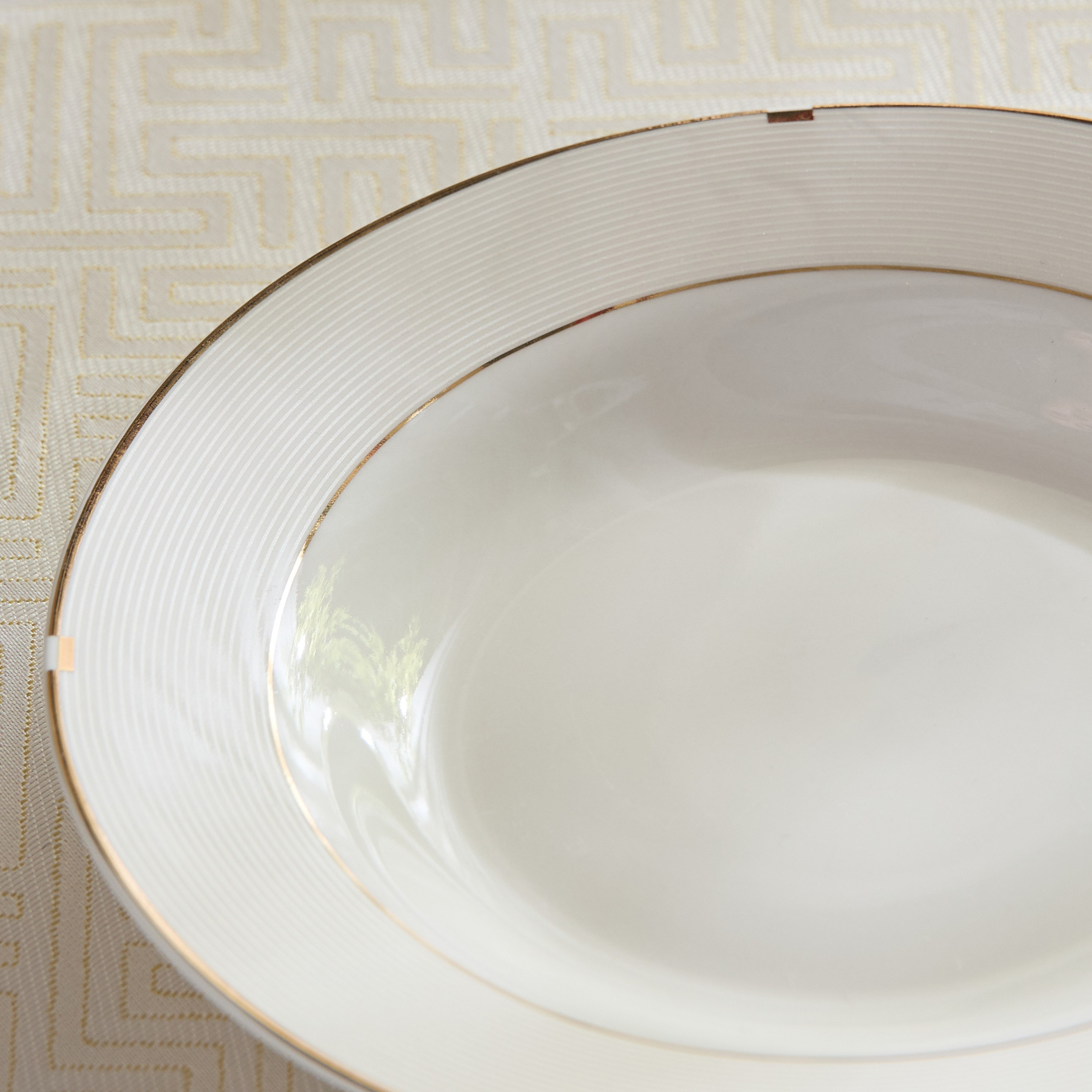 Rib Porcelain Soup Plate - 20 cm-hbxdecorandfurnishings-tabletop-crockery-image-3
