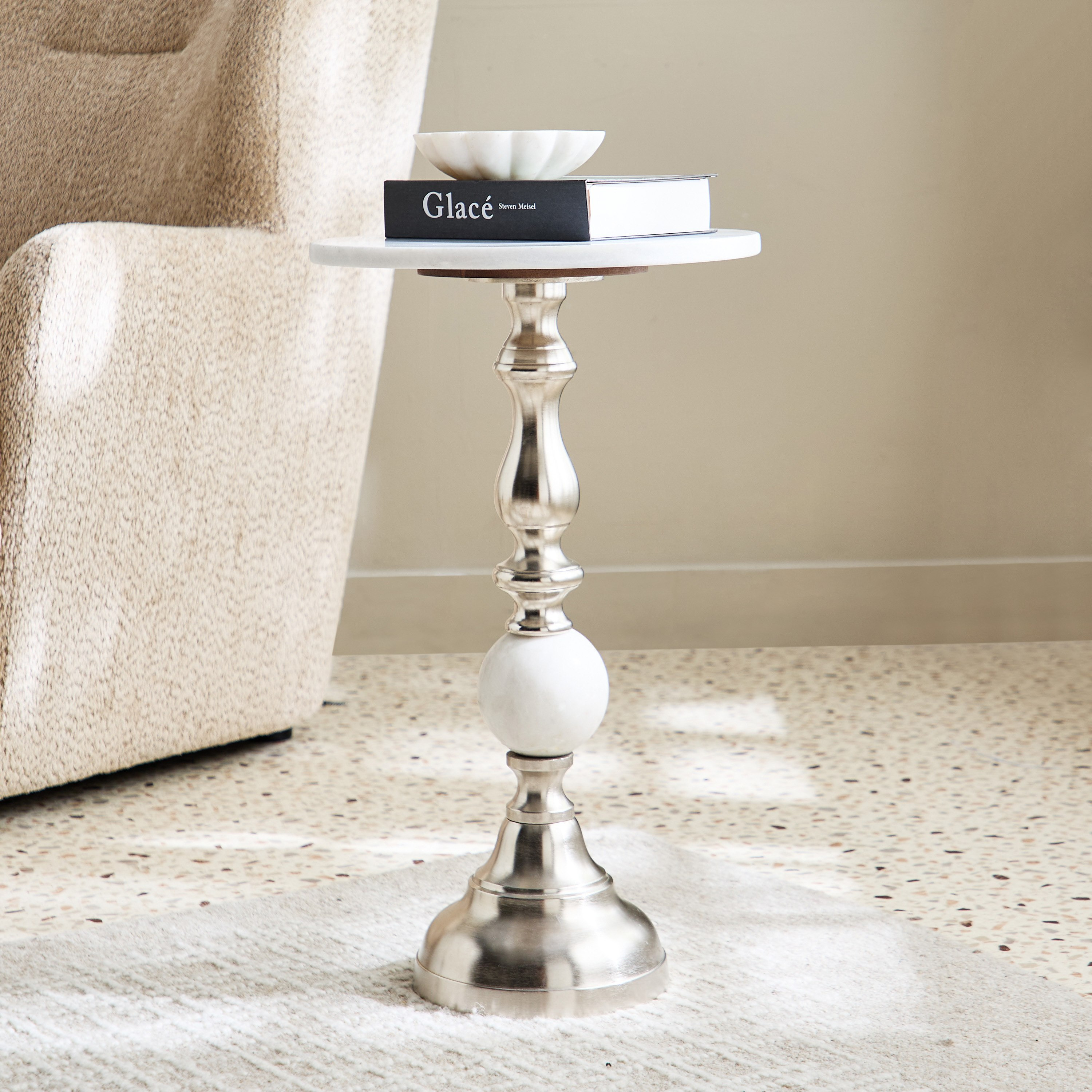 طاولة بسطح من الرخام الأصلي - كادي من كافون-hbxfurniture-livingroom-endtables-image-1
