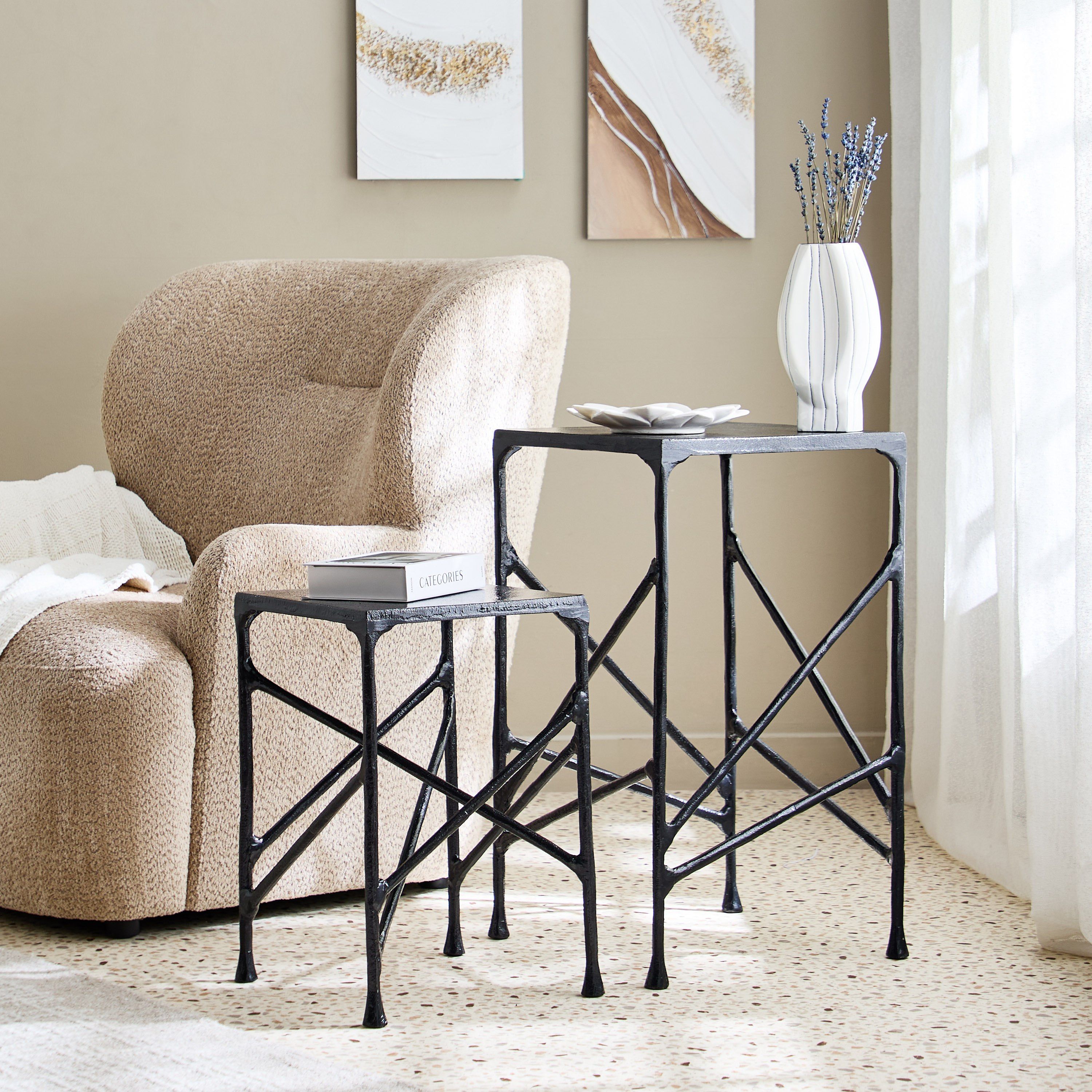 Vendra Dario 2-Piece Metal Casted Nesting Table Set-hbxfurniture-livingroom-nestingtables-image-6