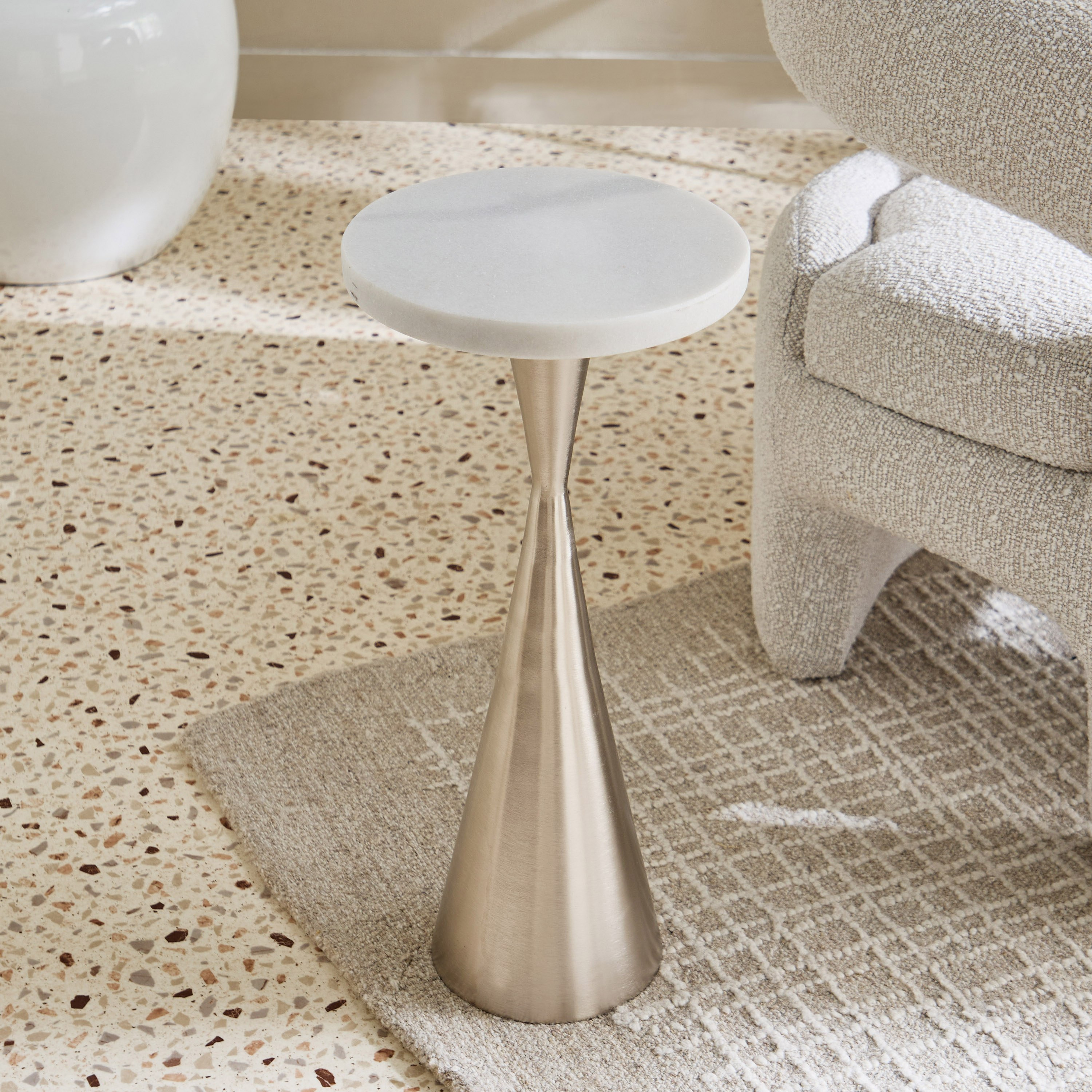 Cavon Jamie Genuine Marble Top Accent Table-hbxfurniture-livingroom-endtables-image-2