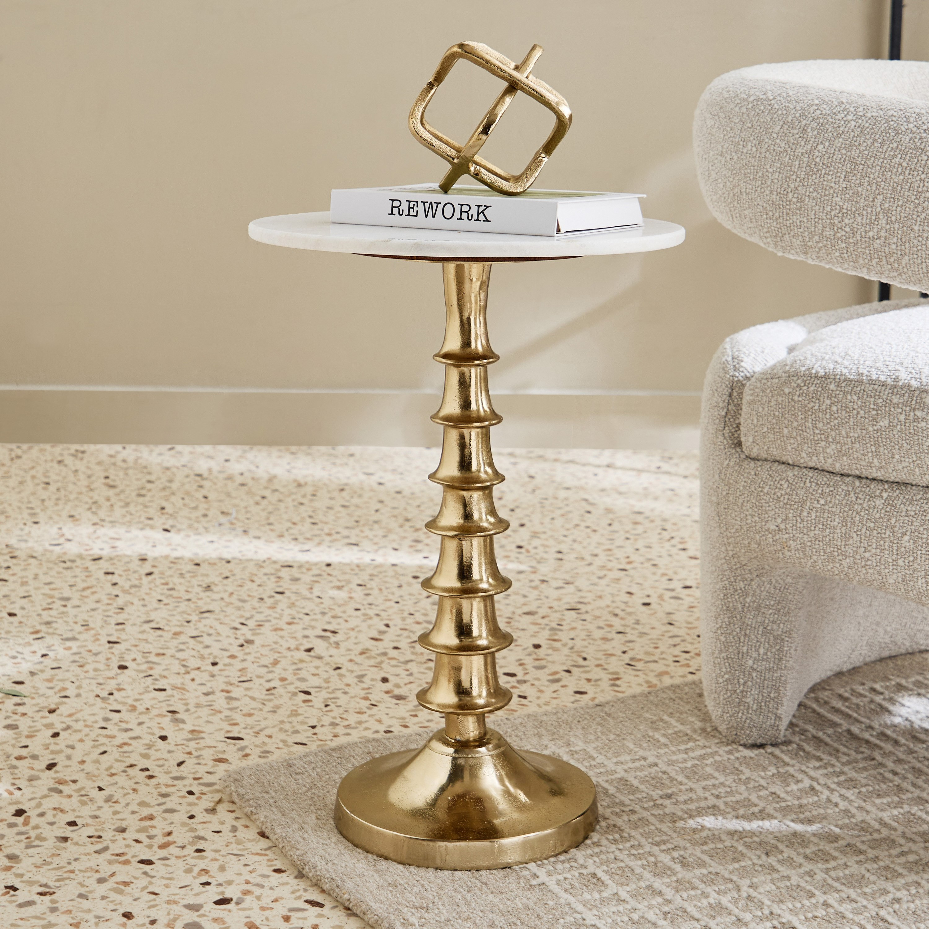 Cavon Tune Genuine Marble Top Accent Table-hbxfurniture-livingroom-endtables-image-1