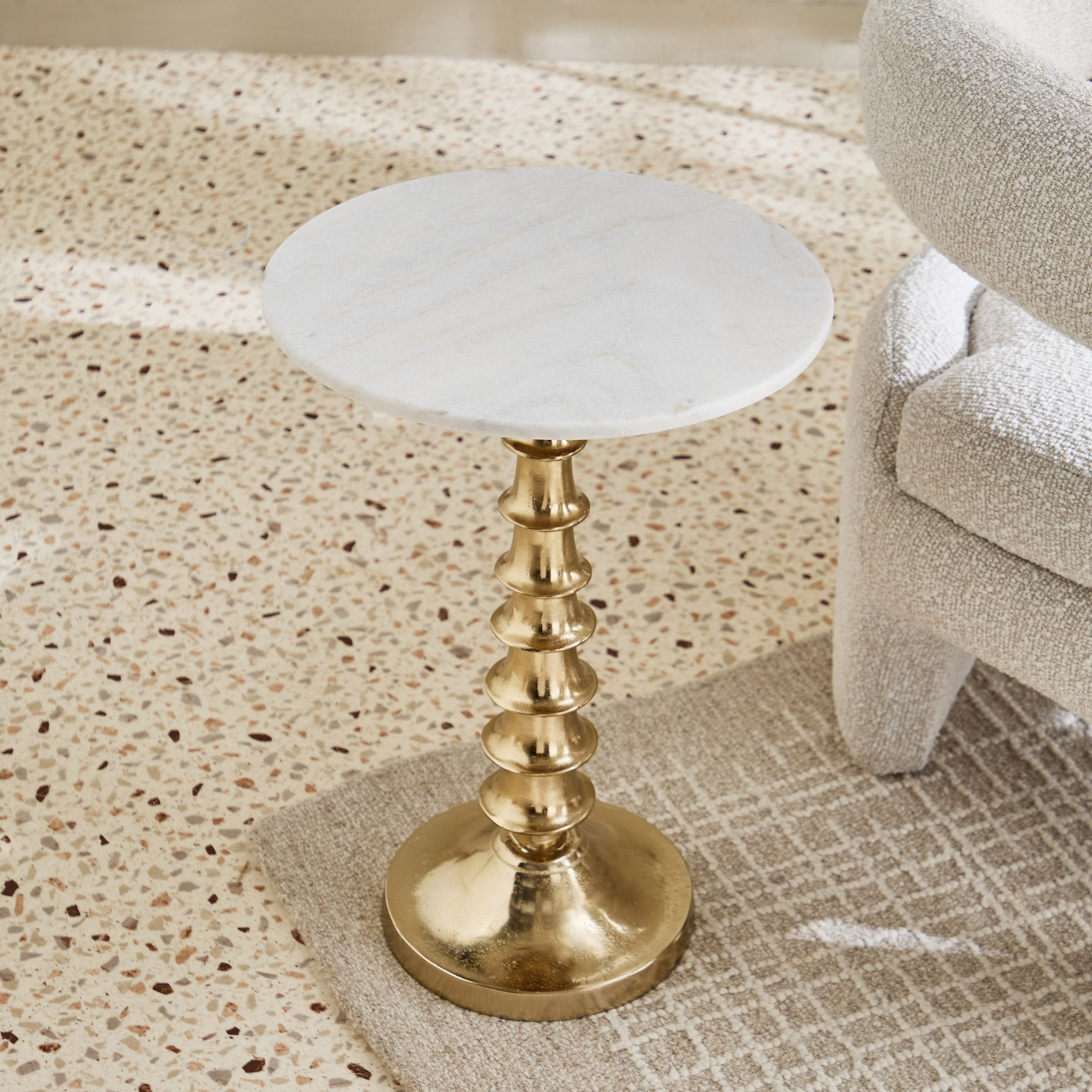 Cavon Tune Genuine Marble Top Accent Table-hbxfurniture-livingroom-endtables-image-2