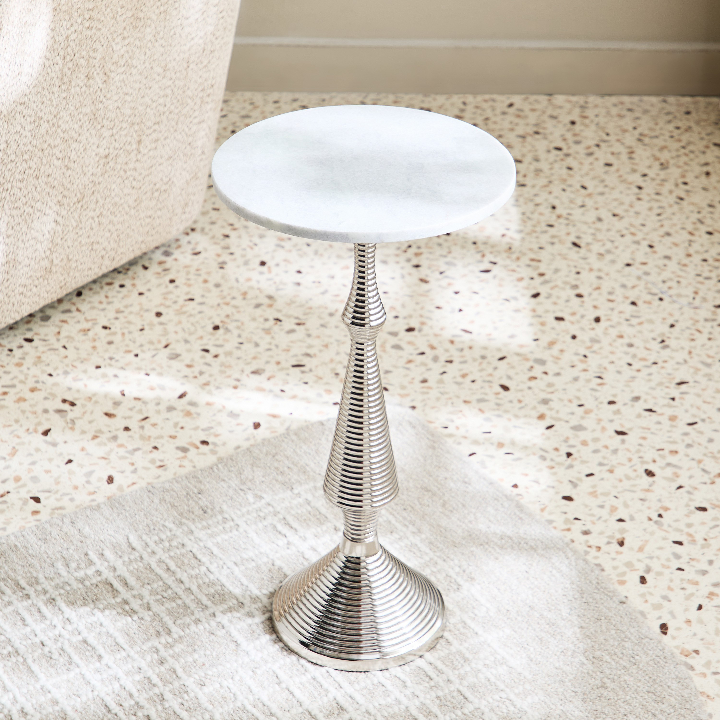 Cavon Hana Genuine Marble Top Accent Table-hbxfurniture-livingroom-endtables-image-2
