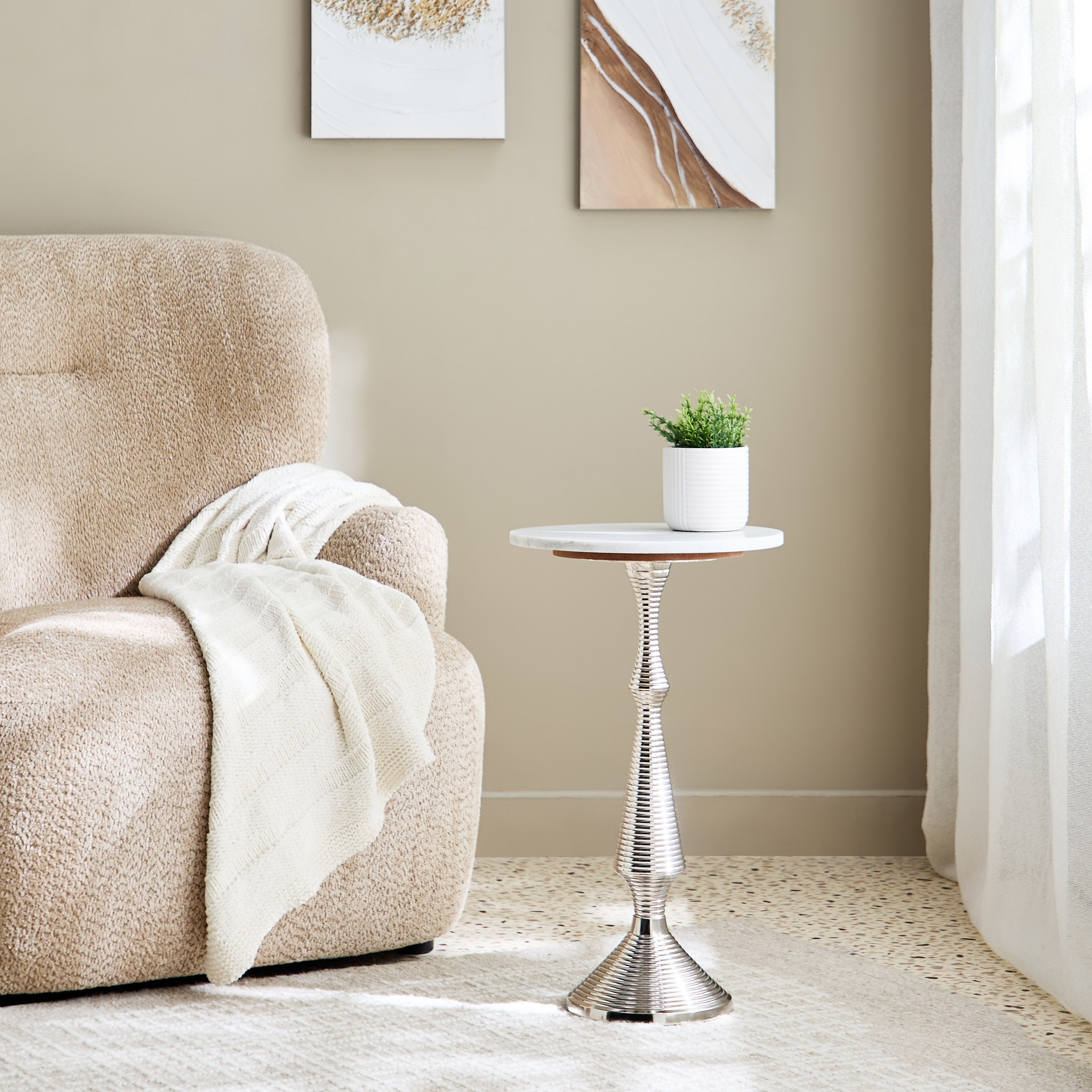 Cavon Hana Genuine Marble Top Accent Table-hbxfurniture-livingroom-endtables-image-4