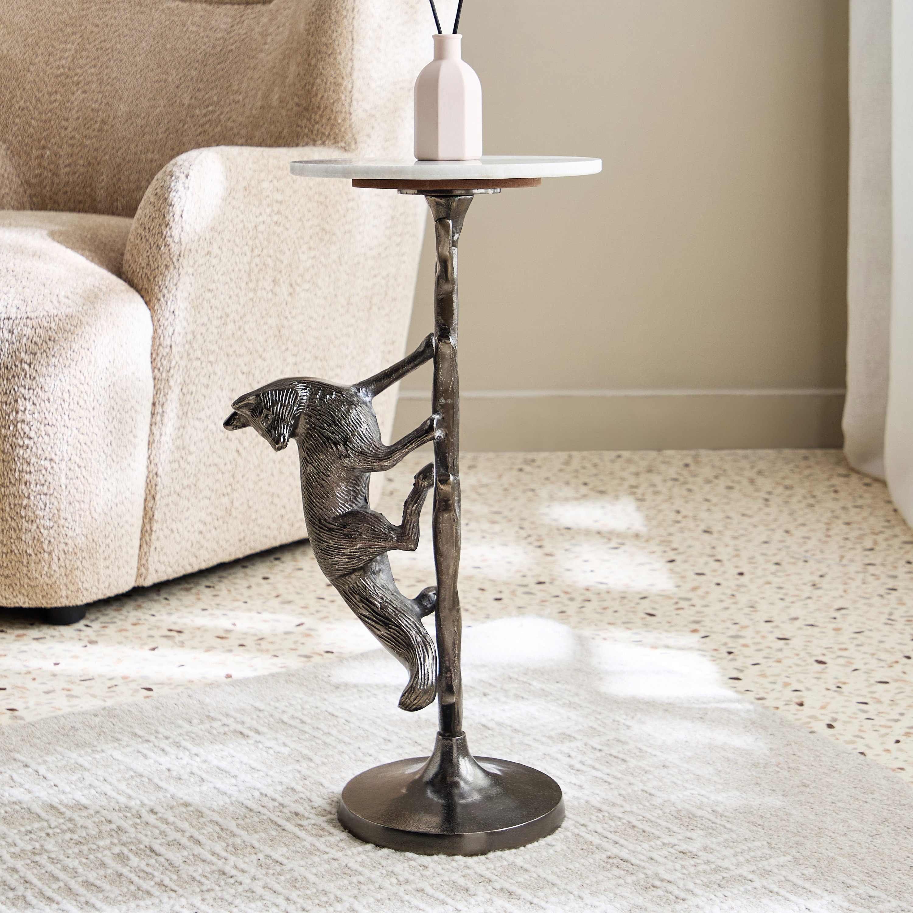 Cavon Nelson Genuine Marble Top Accent Table-hbxfurniture-livingroom-endtables-image-1