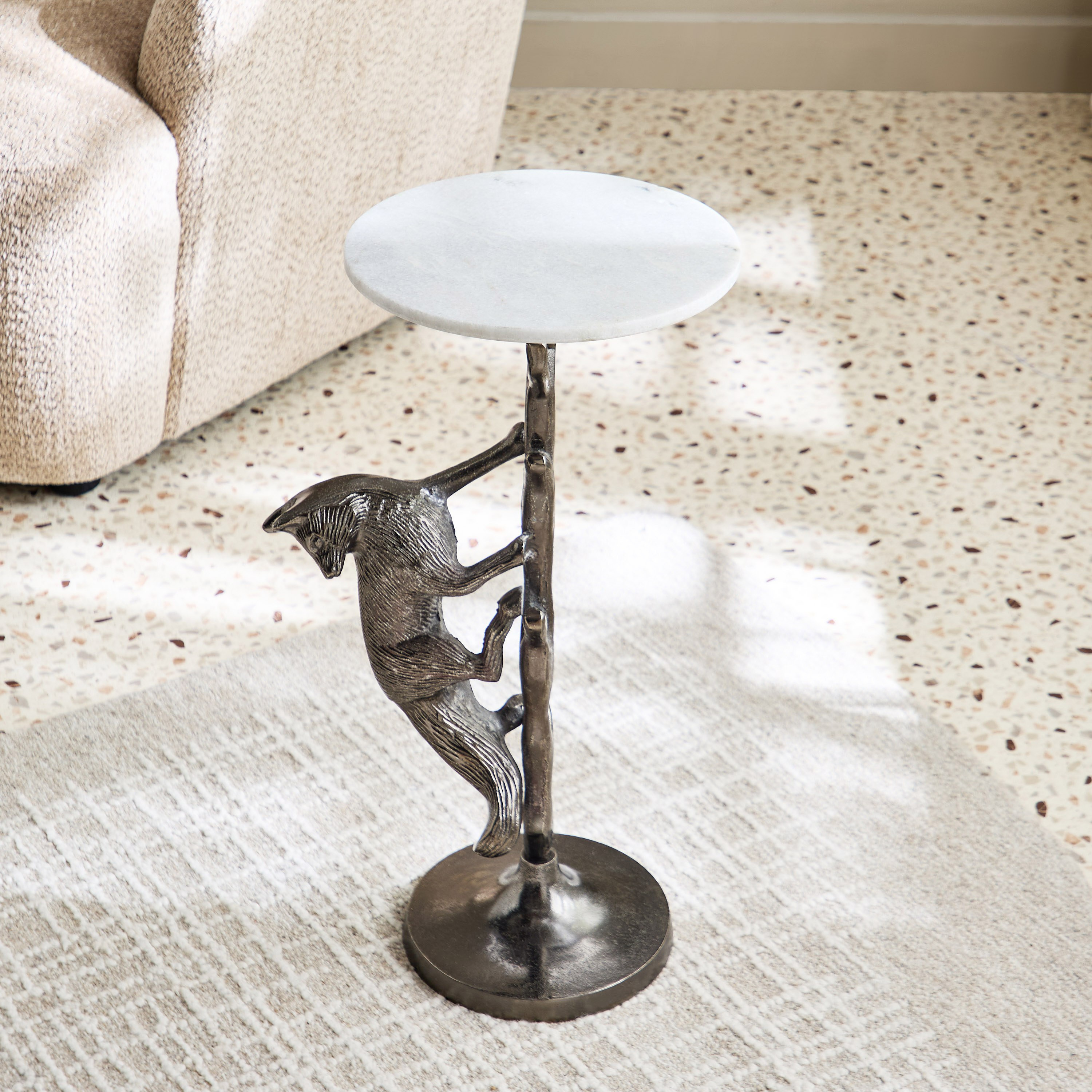 Cavon Nelson Genuine Marble Top Accent Table-hbxfurniture-livingroom-endtables-image-2