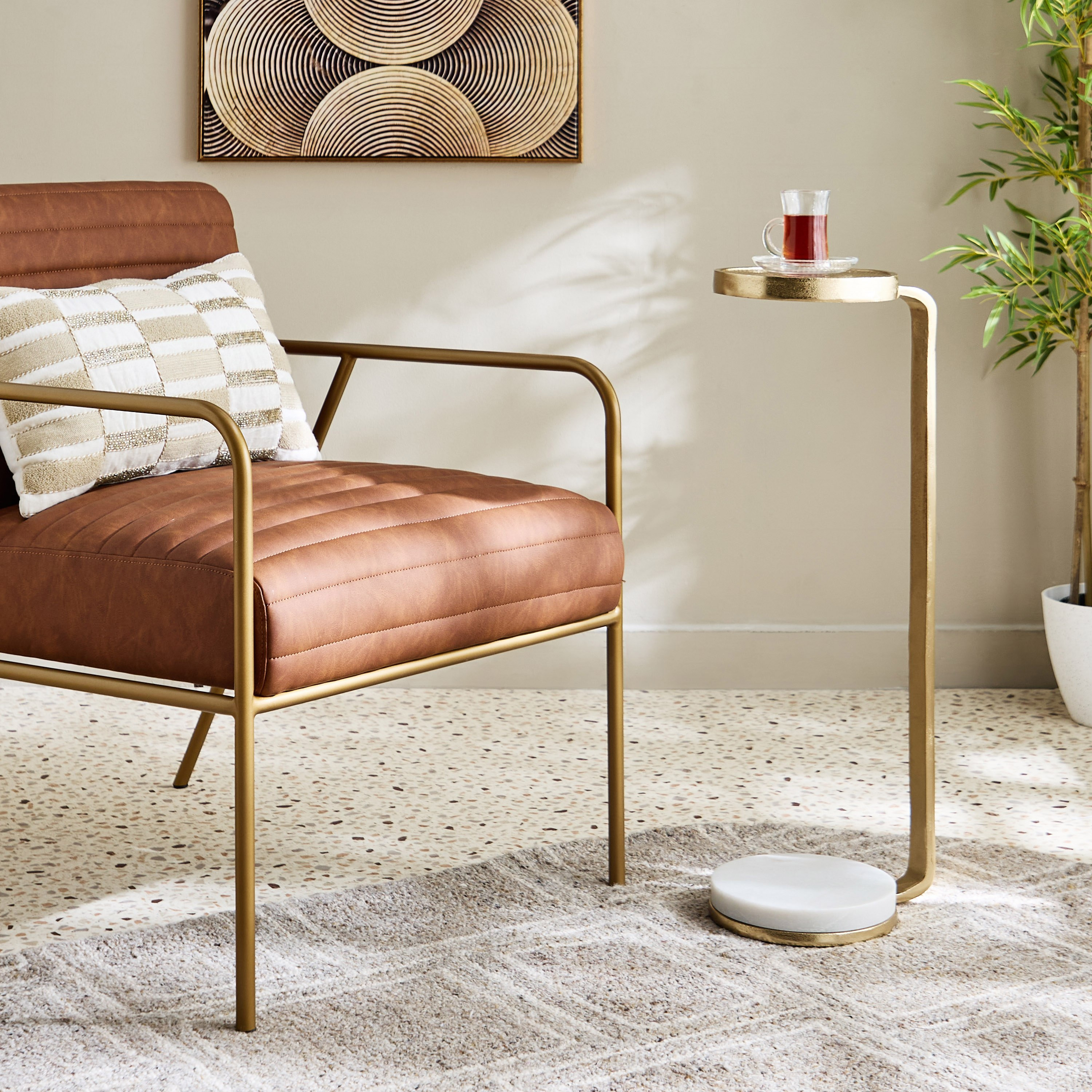 طاولة بقاعدة من الرخام الأصلي - لوسيا من كافون-hbxfurniture-livingroom-endtables-image-5