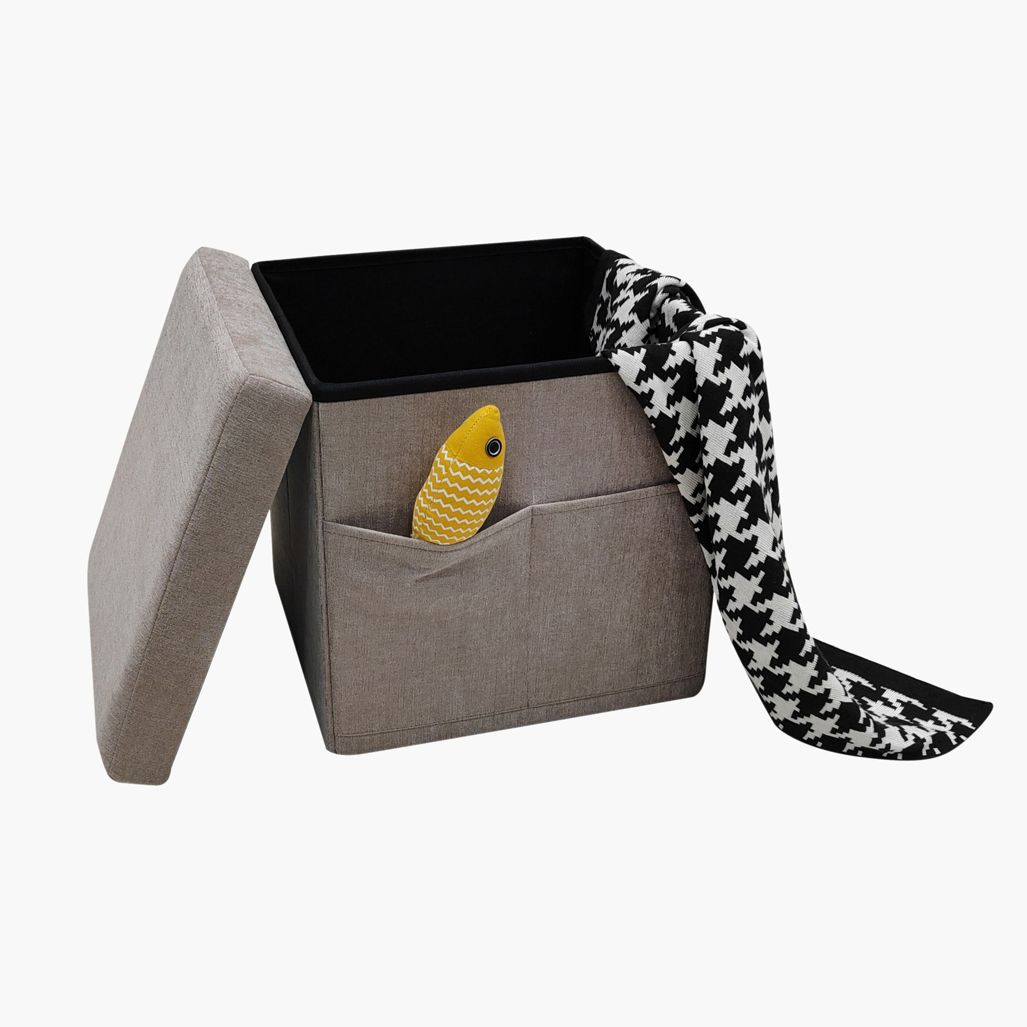 Franco Fabric Folding Ottoman with Storage-hbxlivingroom-sofasandarmchairs-ottomansandfootstools-image-2