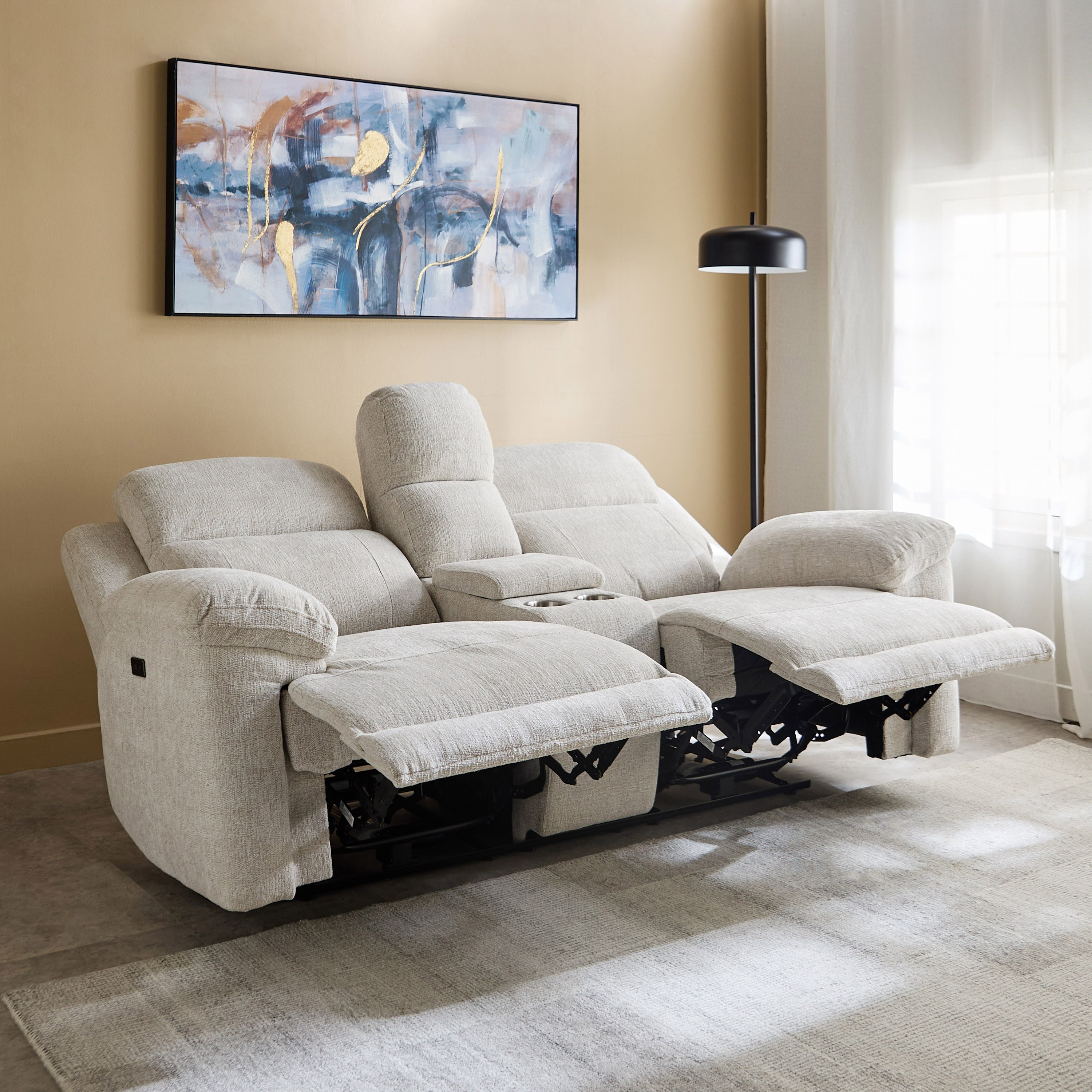 Harvard Power 2-Seater Fabric Sofa with Console and 2 Cup Holders-hbxlivingroom-sofasandarmchairs-sofas-image-3