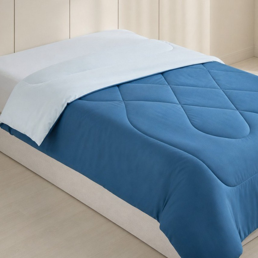 Flipzy Reversible Microfibre Single Comforter - 135x220 cm-hbxkidsandyouth-beddingandfurnishings-comfortersets-image-1