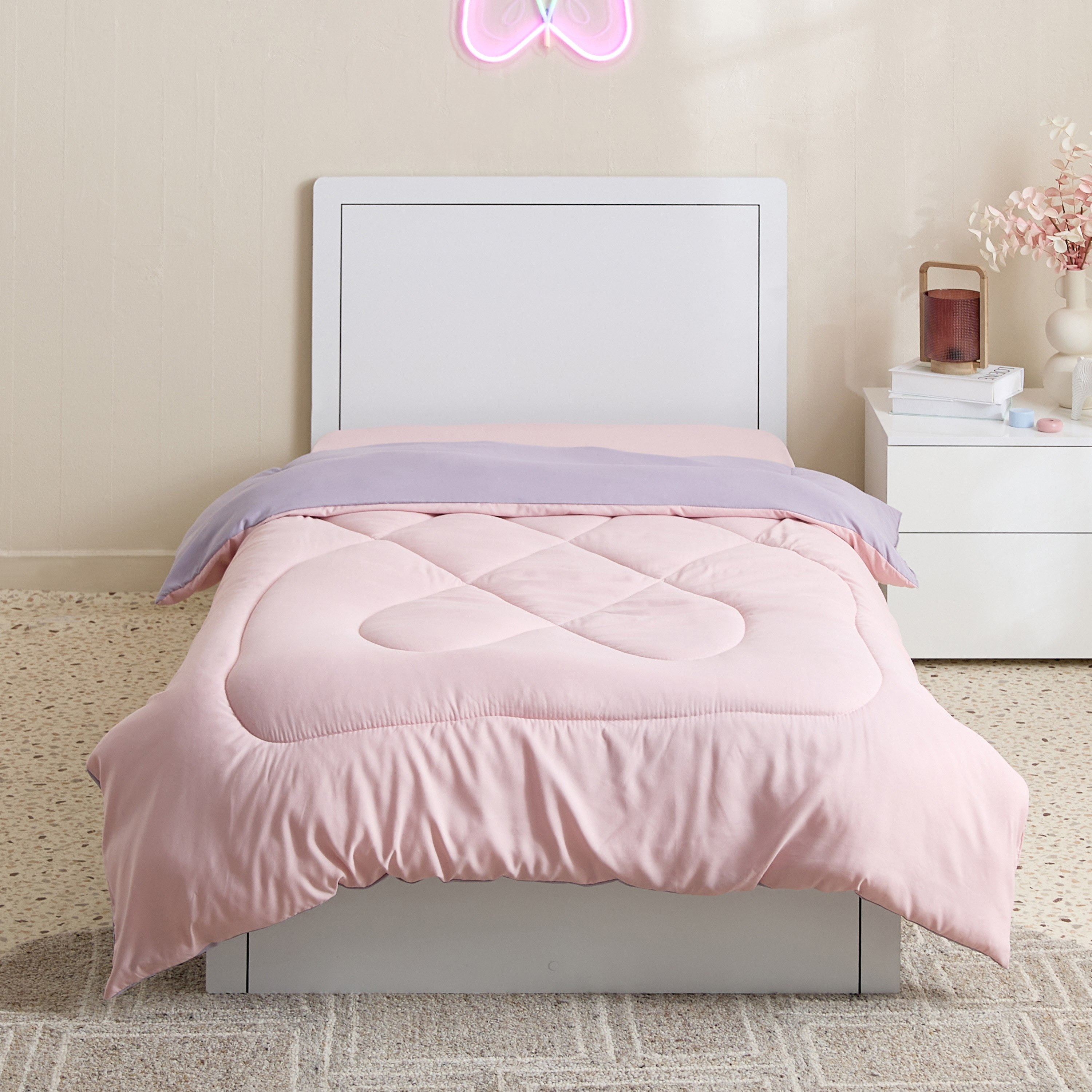 Flipzy Reversible Microfibre Single Comforter - 135x220 cm-hbxkidsandyouth-beddingandfurnishings-comfortersets-image-2