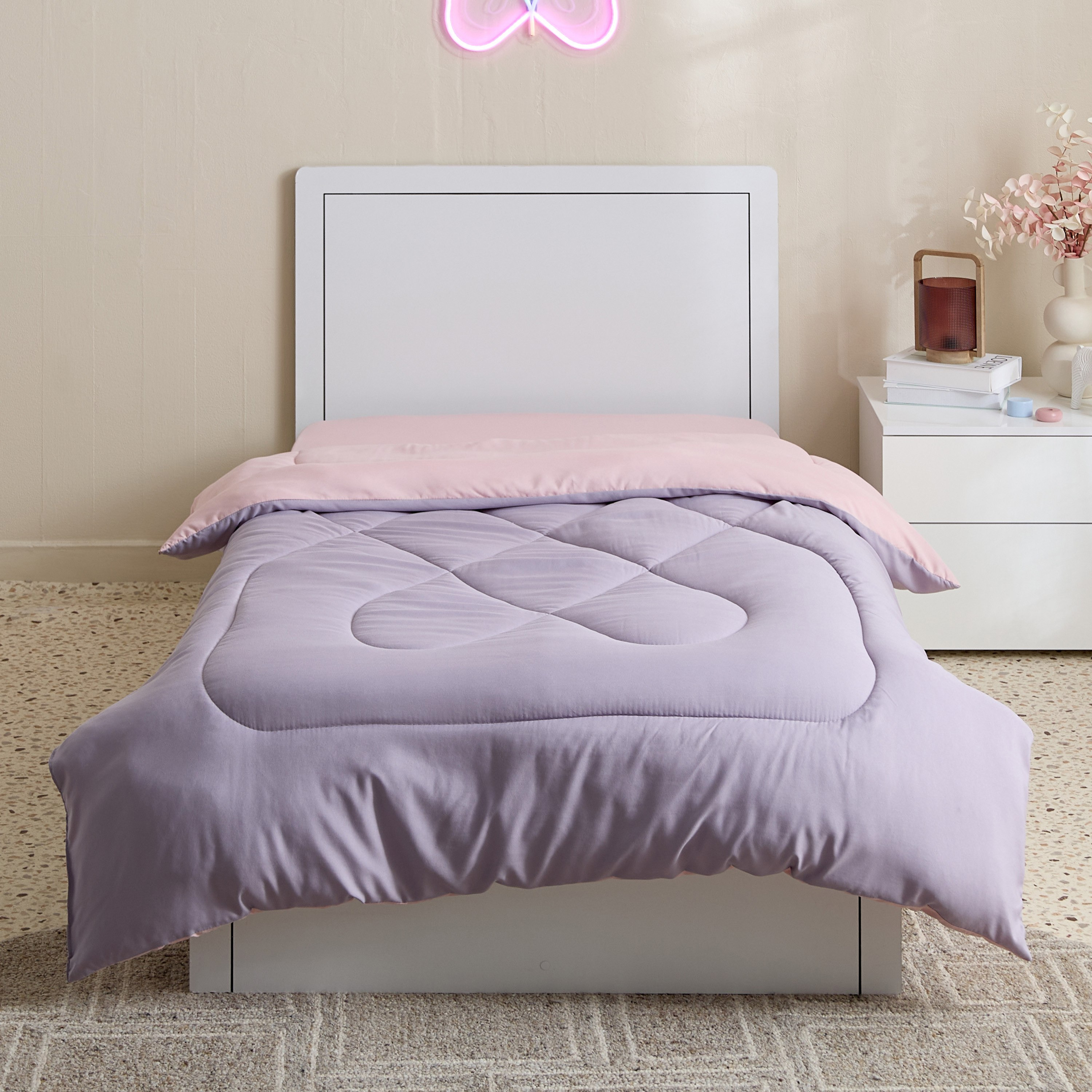 Flipzy Reversible Microfibre Single Comforter - 135x220 cm-hbxkidsandyouth-beddingandfurnishings-comfortersets-image-3