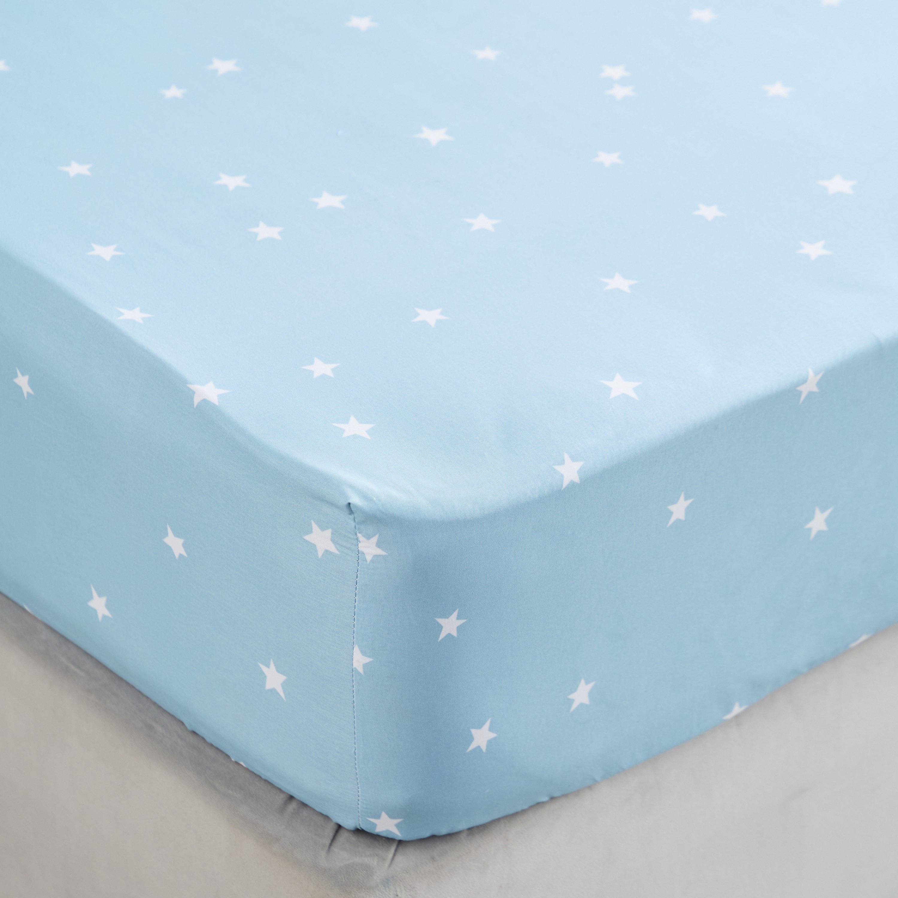 شرشف مطاطي مفرد مايكروفايبر ستارلايت من نورا - 90x190+20 سم-hbxhomeware-hbxbedroom-image-1
