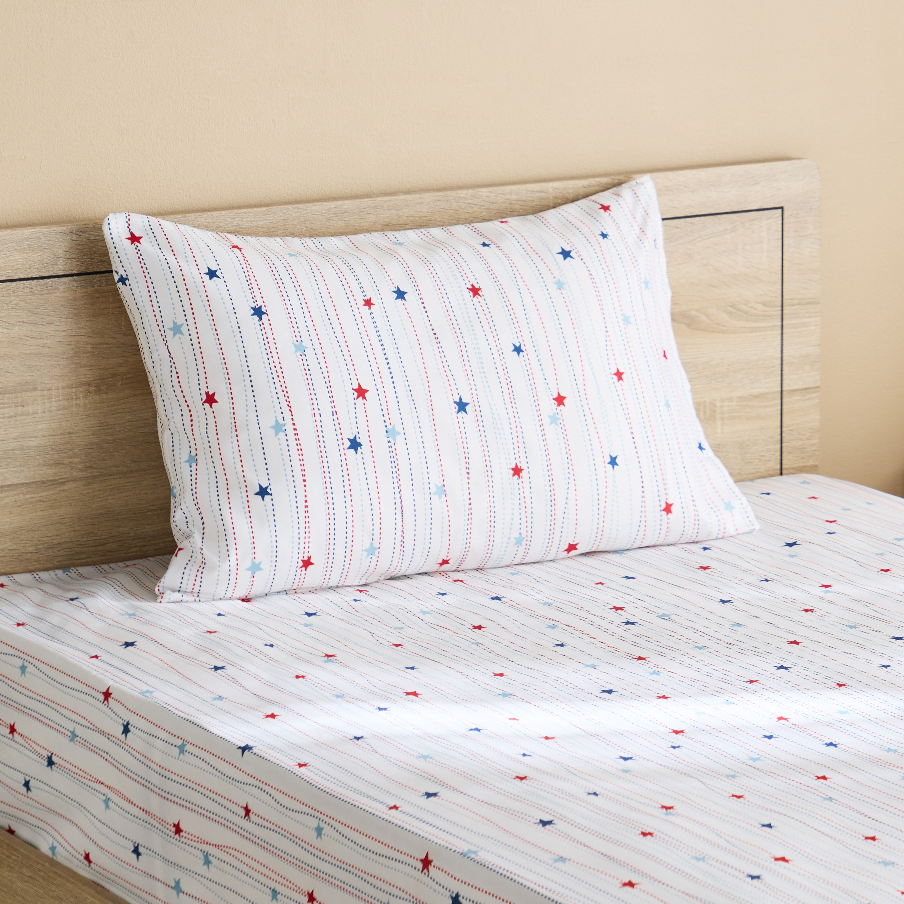 طقم شرشف مسطح فردي مايكروفايبر قطعتين ستارلايت من نورا - 160x240 سم-hbxhomeware-bedding-flatsheets-image-1