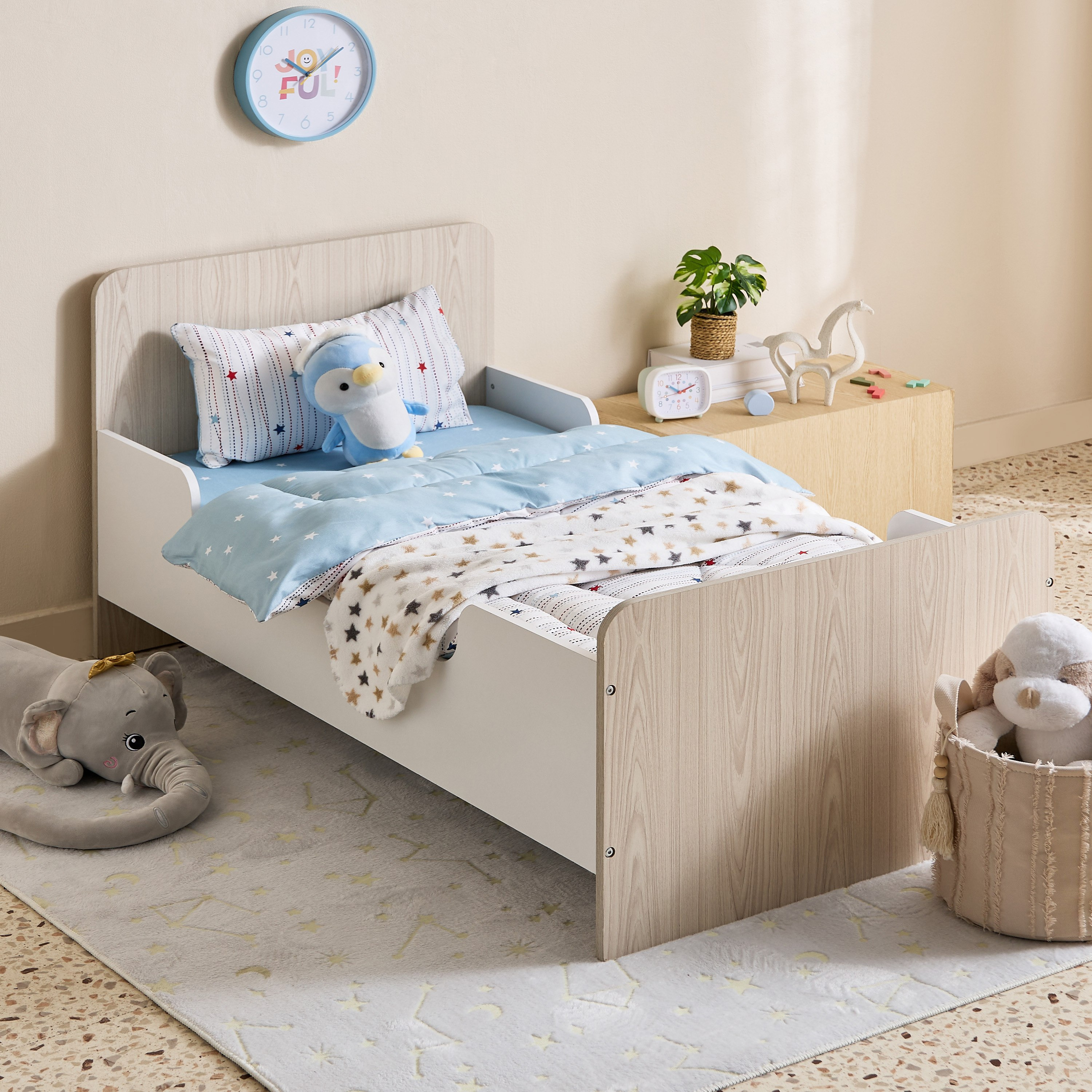 طقم لحاف طفل مع شرشف مطاطي وغطاء وسادة مايكروفايبر ستارلايت من نورا - 100x150 سم-hbxkidsandyouth-beddingandfurnishings-comfortersets-image-11