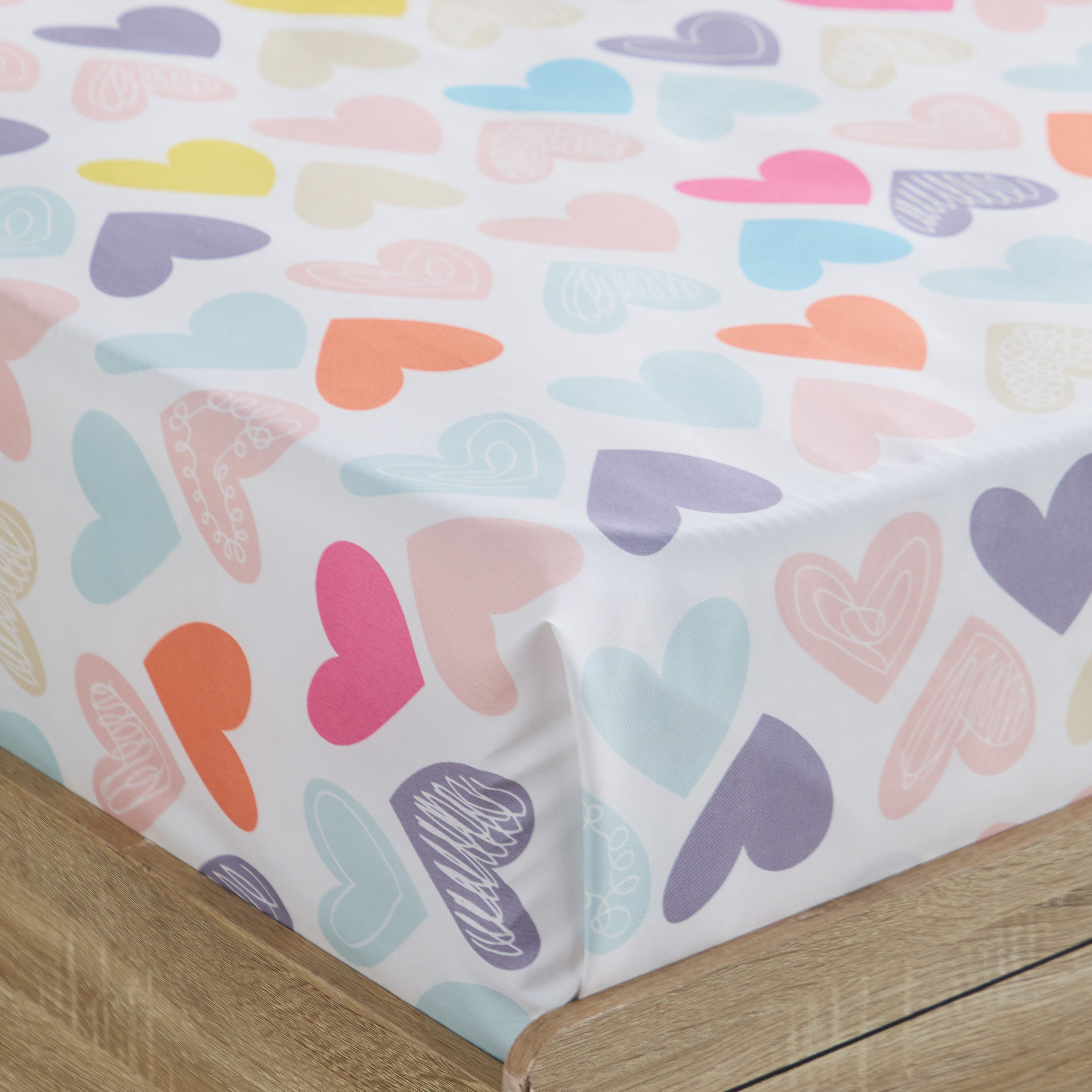 Nora Hearts 2-Piece Microfibre Single Flat Sheet and Pillow Cover Set - 160x240 cm-hbxhomeware-bedding-flatsheets-image-4