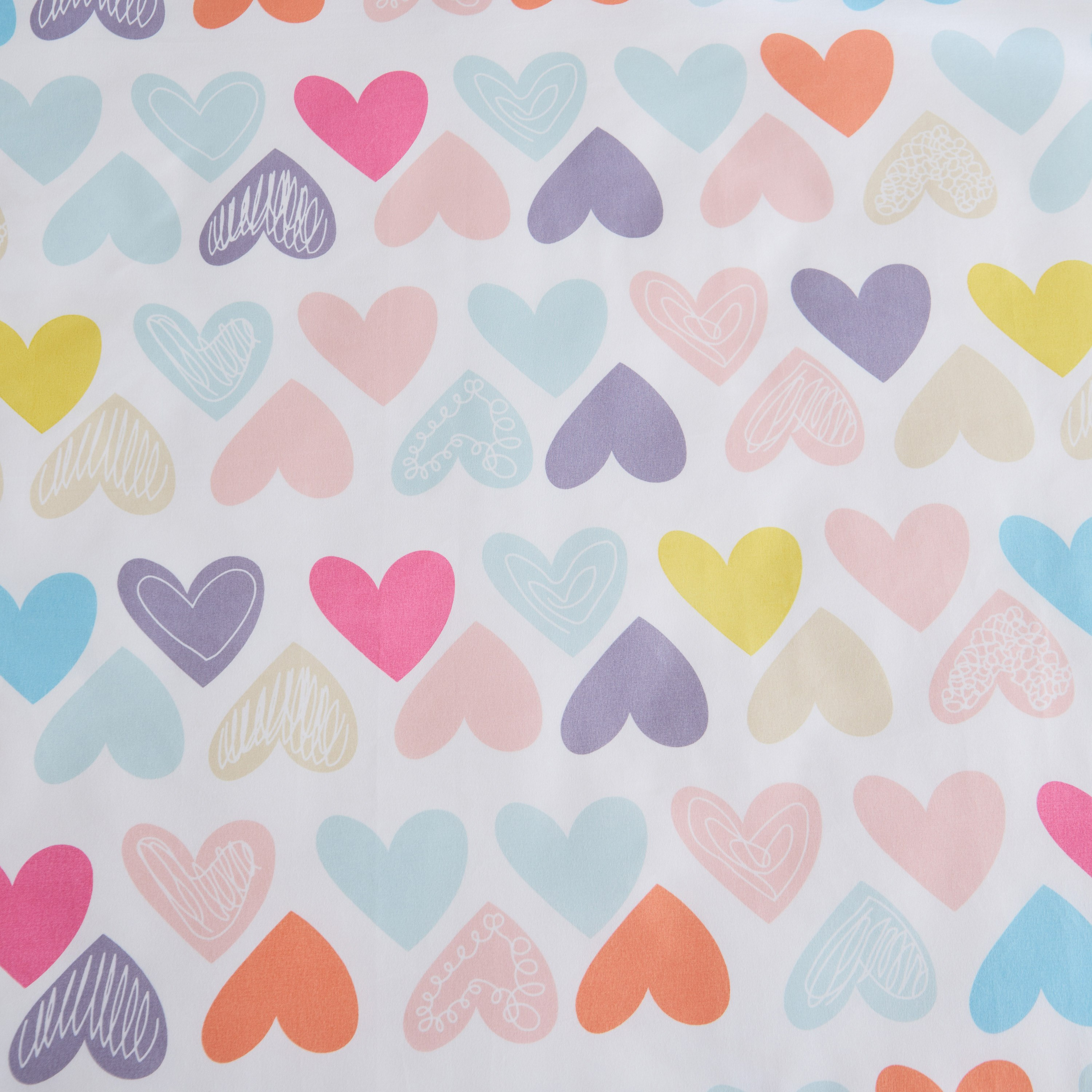 Nora Hearts 2-Piece Microfibre Single Flat Sheet and Pillow Cover Set - 160x240 cm-hbxhomeware-bedding-flatsheets-image-5