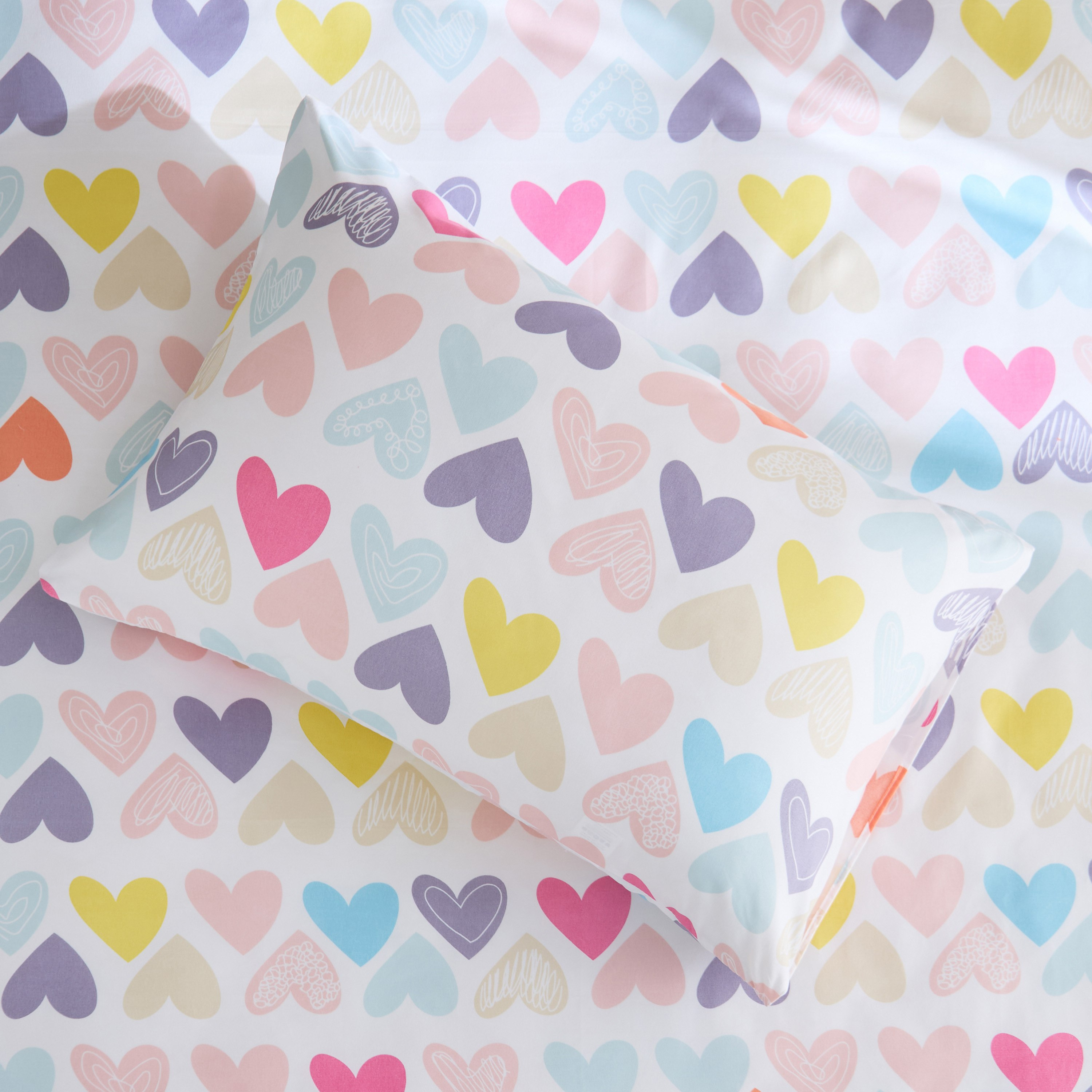 Nora Hearts 2-Piece Microfibre Single Flat Sheet and Pillow Cover Set - 160x240 cm-hbxhomeware-bedding-flatsheets-image-6