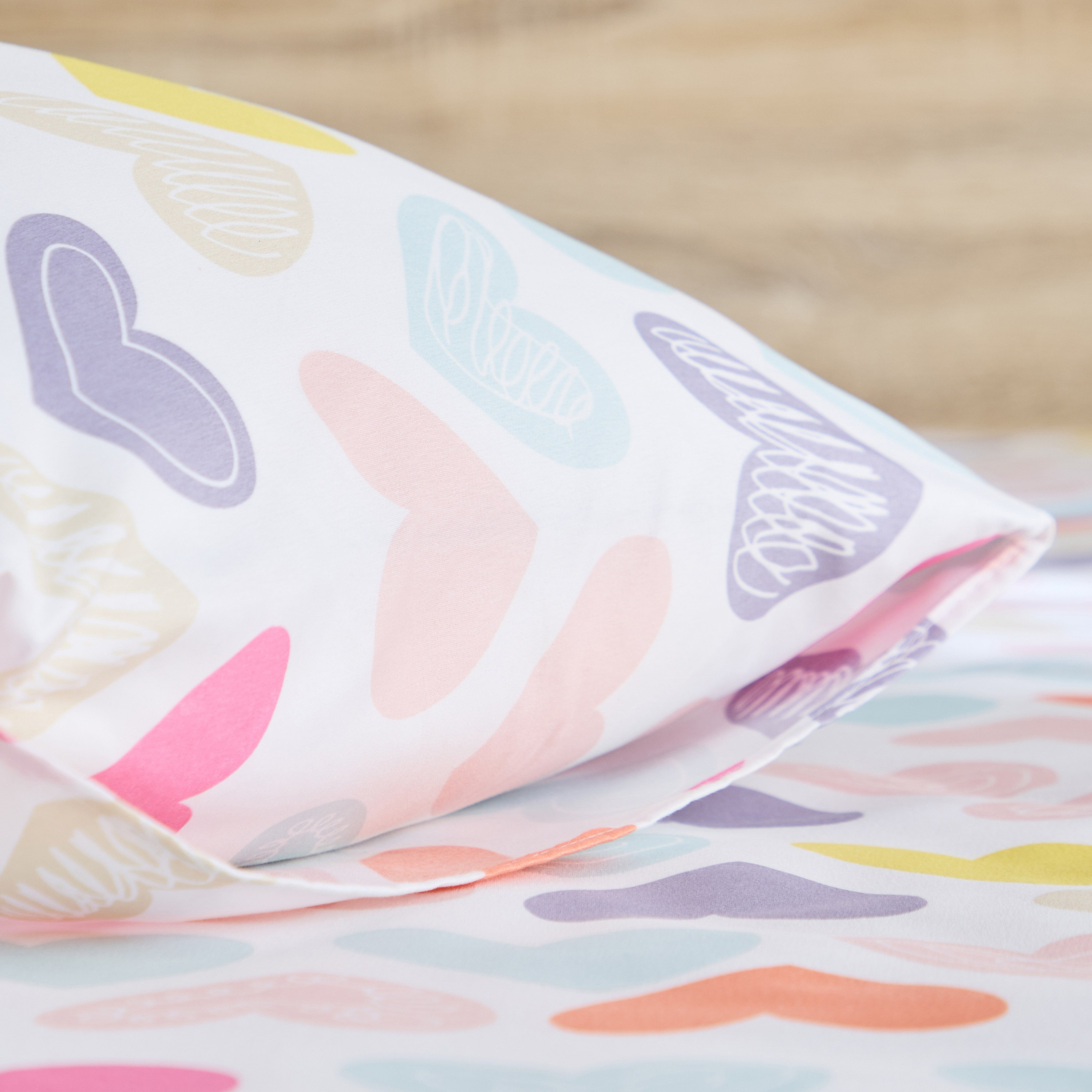 Nora Hearts 2-Piece Microfibre Single Flat Sheet and Pillow Cover Set - 160x240 cm-hbxhomeware-bedding-flatsheets-image-7