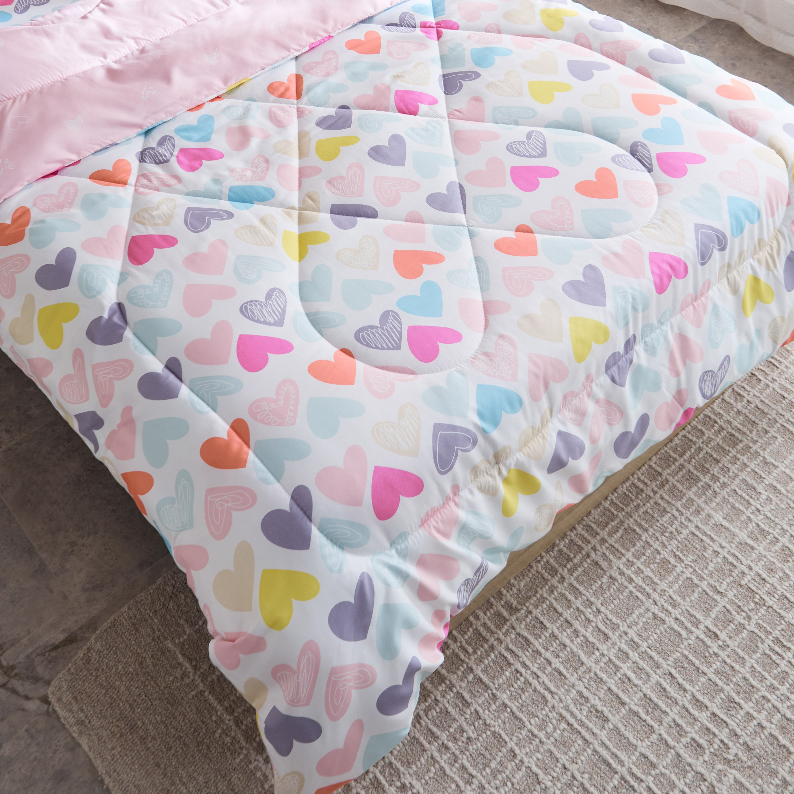 لحاف مزدوج مايكروفايبر من نورا - 160x220 سم-hbxkidsandyouth-beddingandfurnishings-comfortersets-image-4