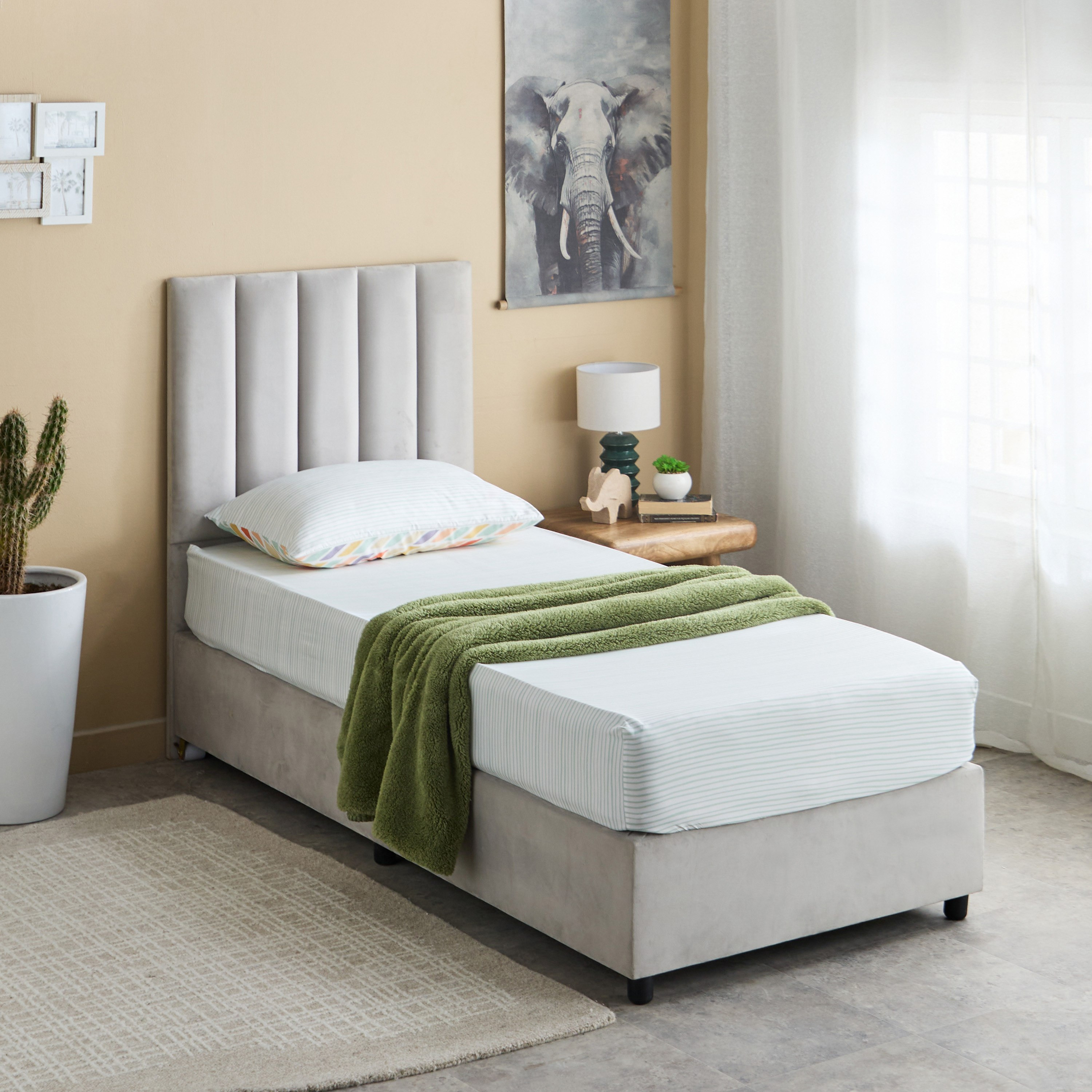 Nora Prism Microfibre Single Fitted Sheet - 90x190+20 cm-hbxhomeware-bedding-fittedsheets-image-7