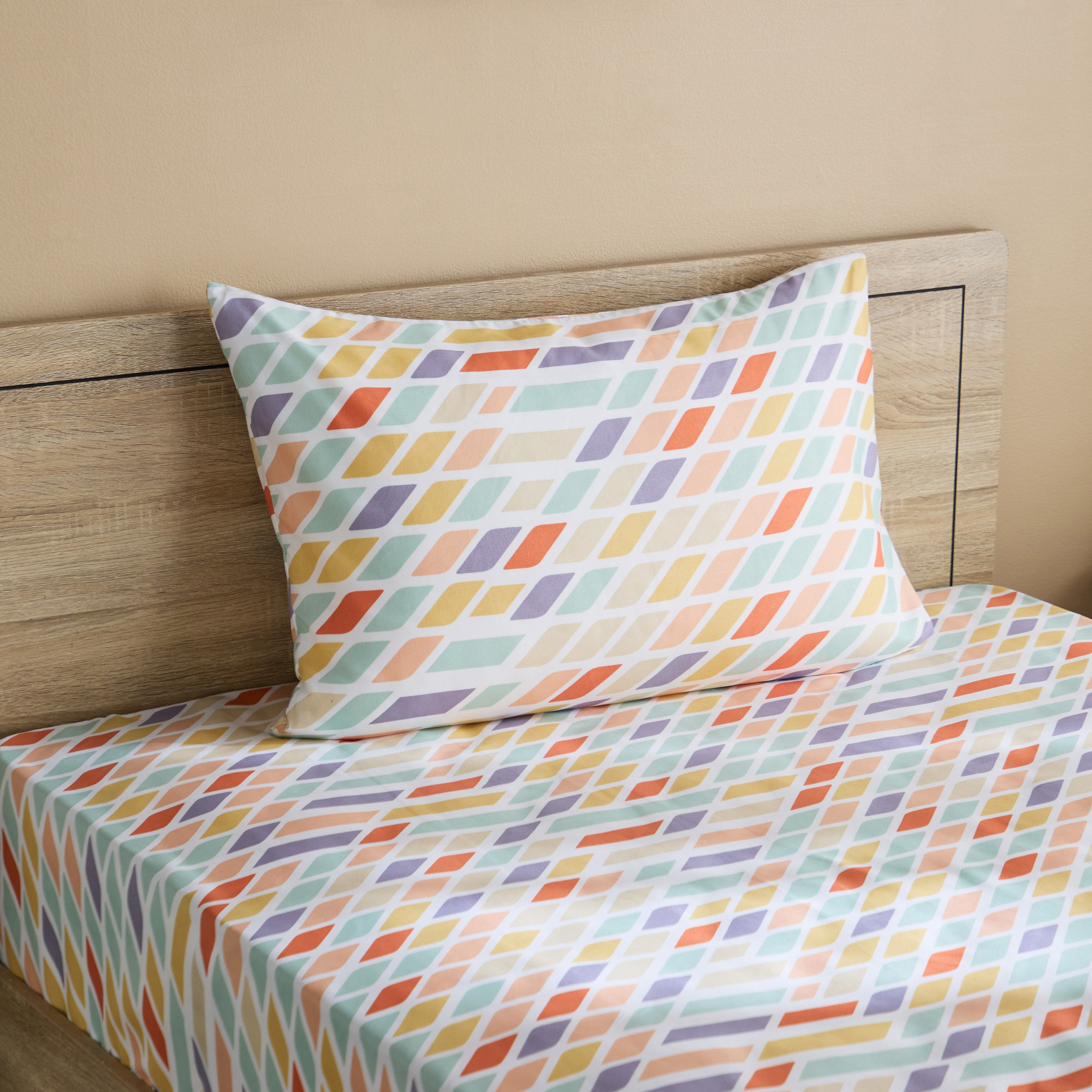 Nora 2-Piece Prism Microfibre Single Flat Sheet Set - 160x240 cm-hbxhomeware-hbxbedroom-image-1