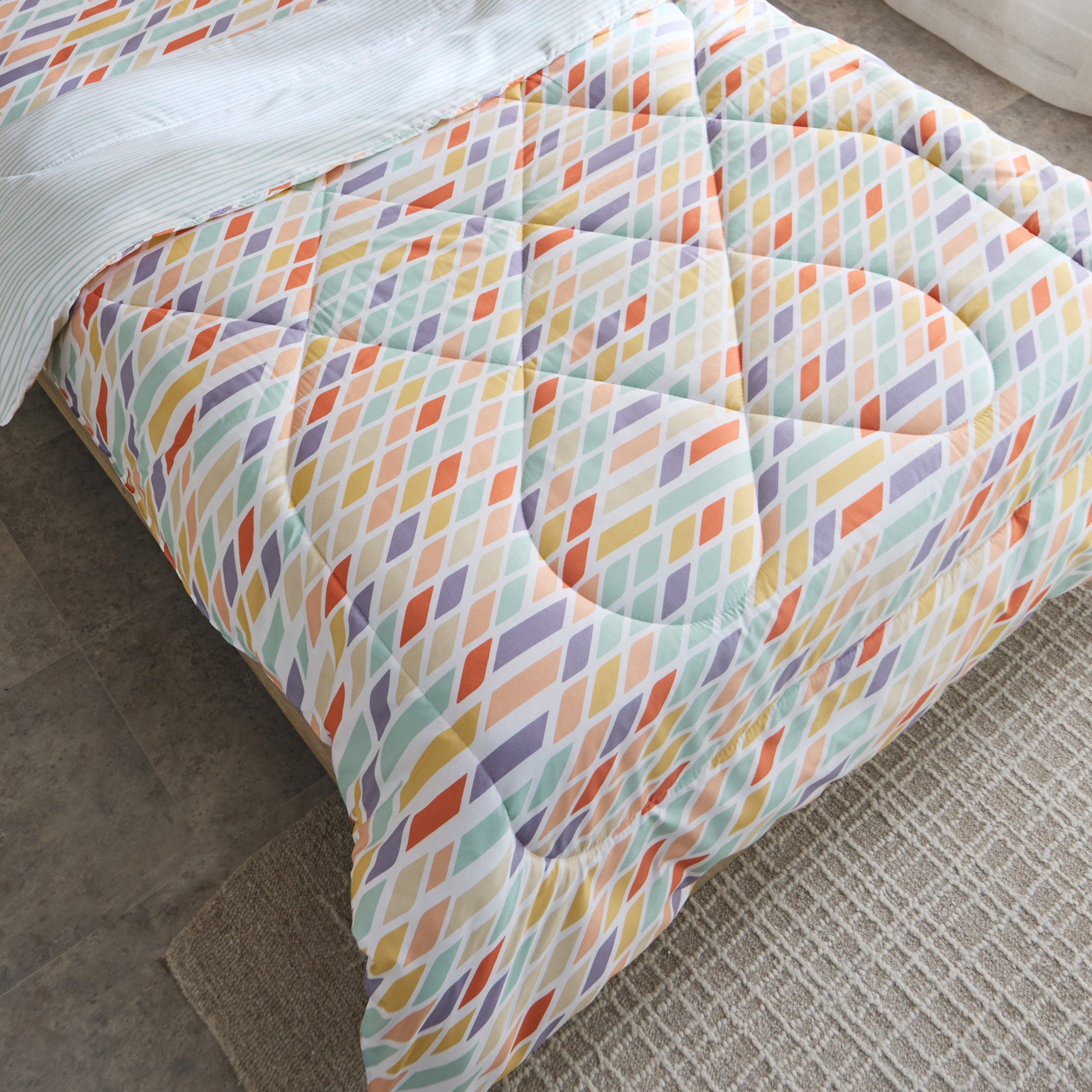 Nora Prism Microfibre Twin Comforter - 160x220 cm-hbxkidsandyouth-beddingandfurnishings-comfortersets-image-4