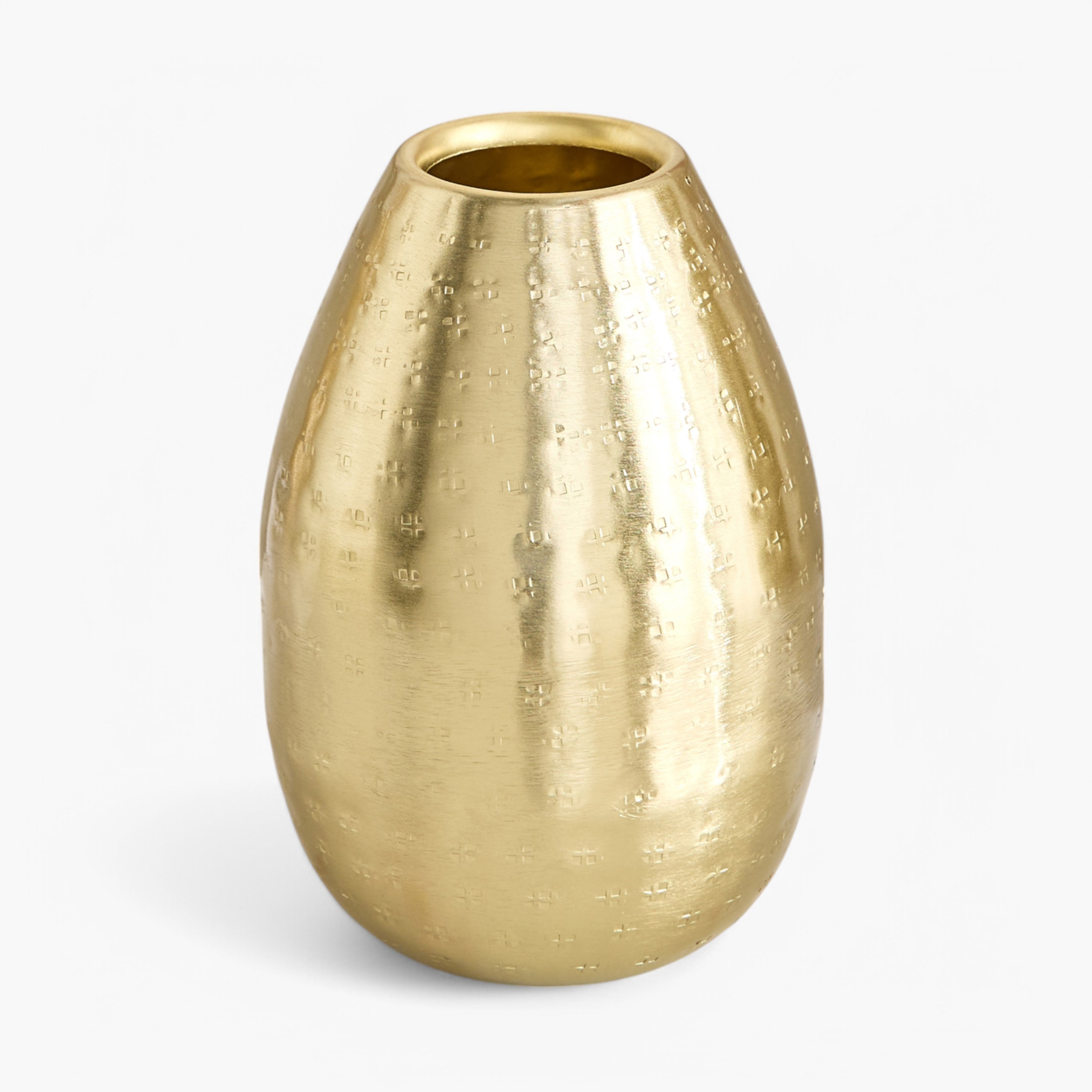 Avya Metal Etched Vase - 10x10x15 cm-hbxbedroom-decorandaccessories-vases-image-5