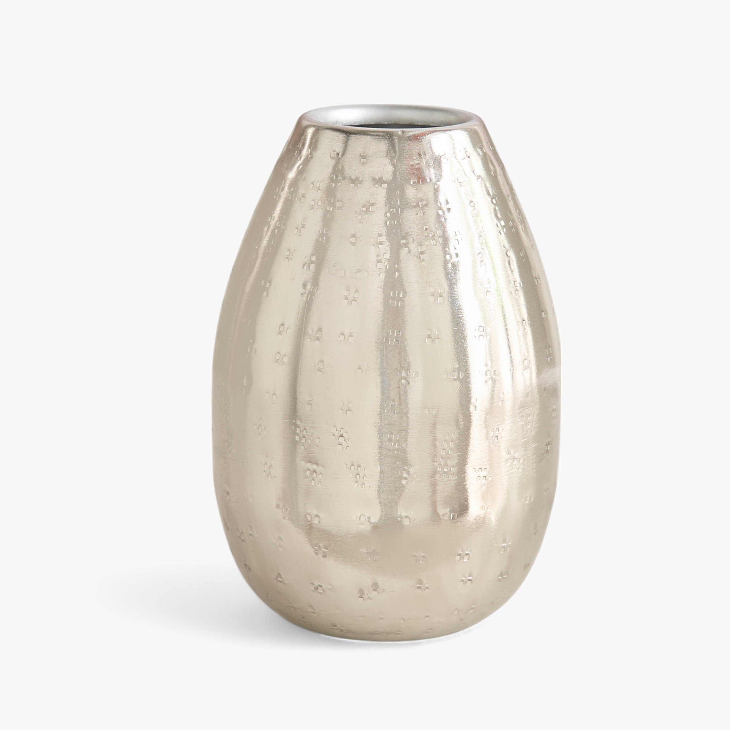 Avya Metal Etched Vase - 10x10x15 cm-hbxbedroom-decorandaccessories-vases-image-5