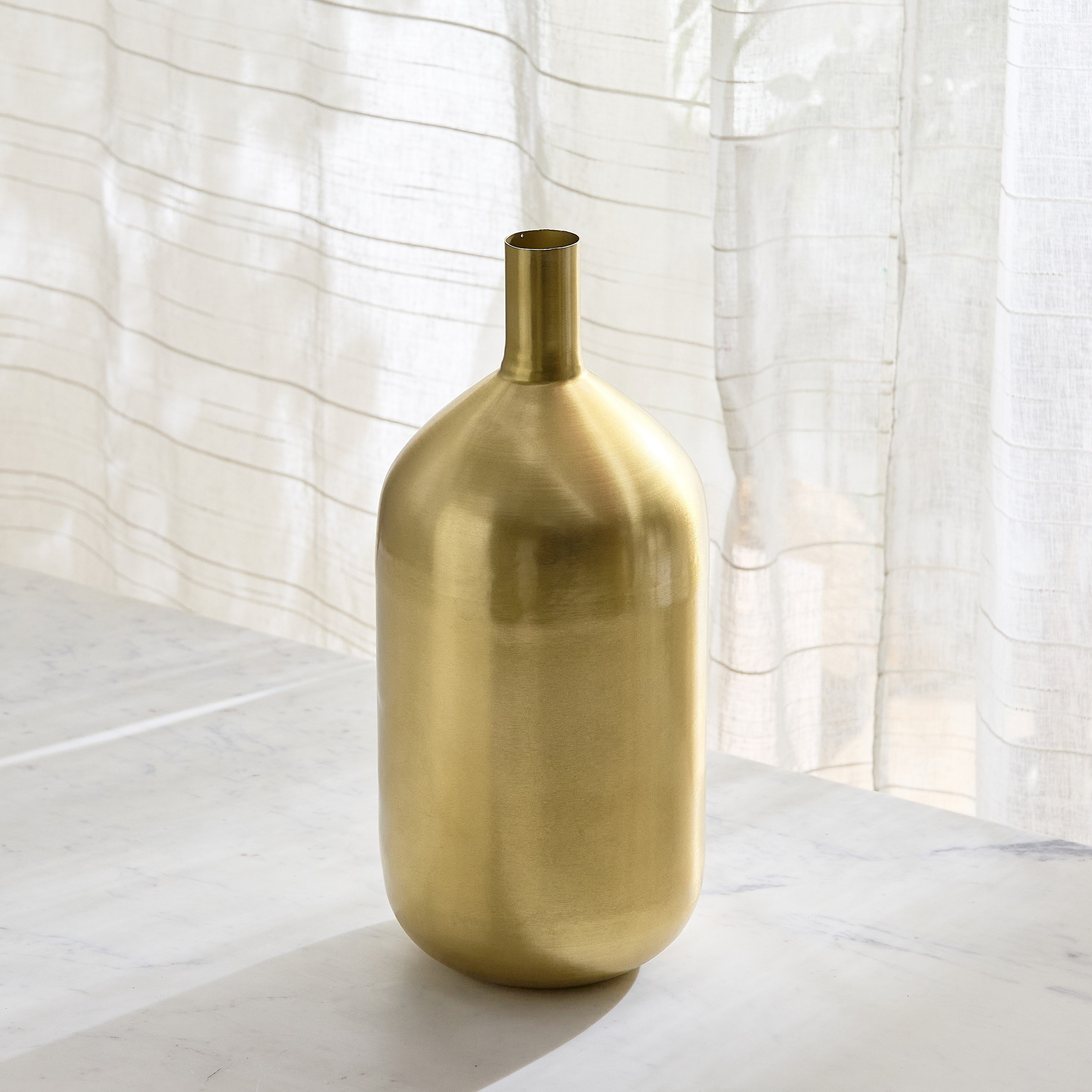 Avya Metal Conical Base Tall Floor Vase - 20x20x46 cm-hbxbedroom-decorandaccessories-vases-image-2