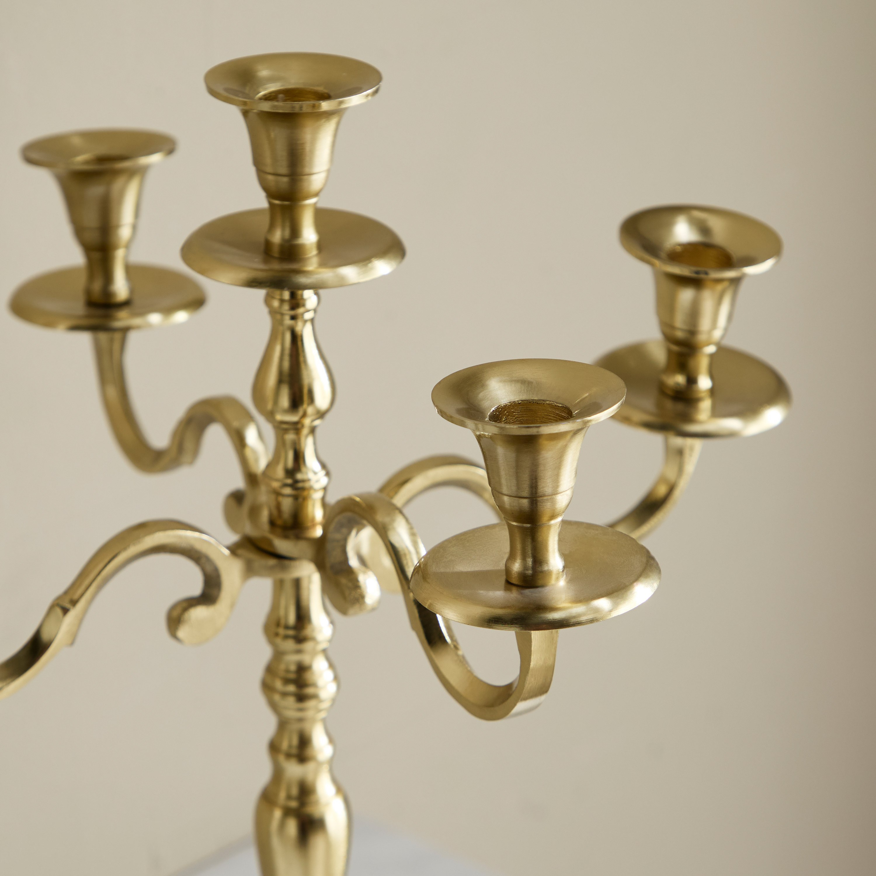 Avya Aluminium 5-Arm Candelabra - 34x34x50.5 cm-hbxlivingroom-decorandaccessories-candleholders-image-3