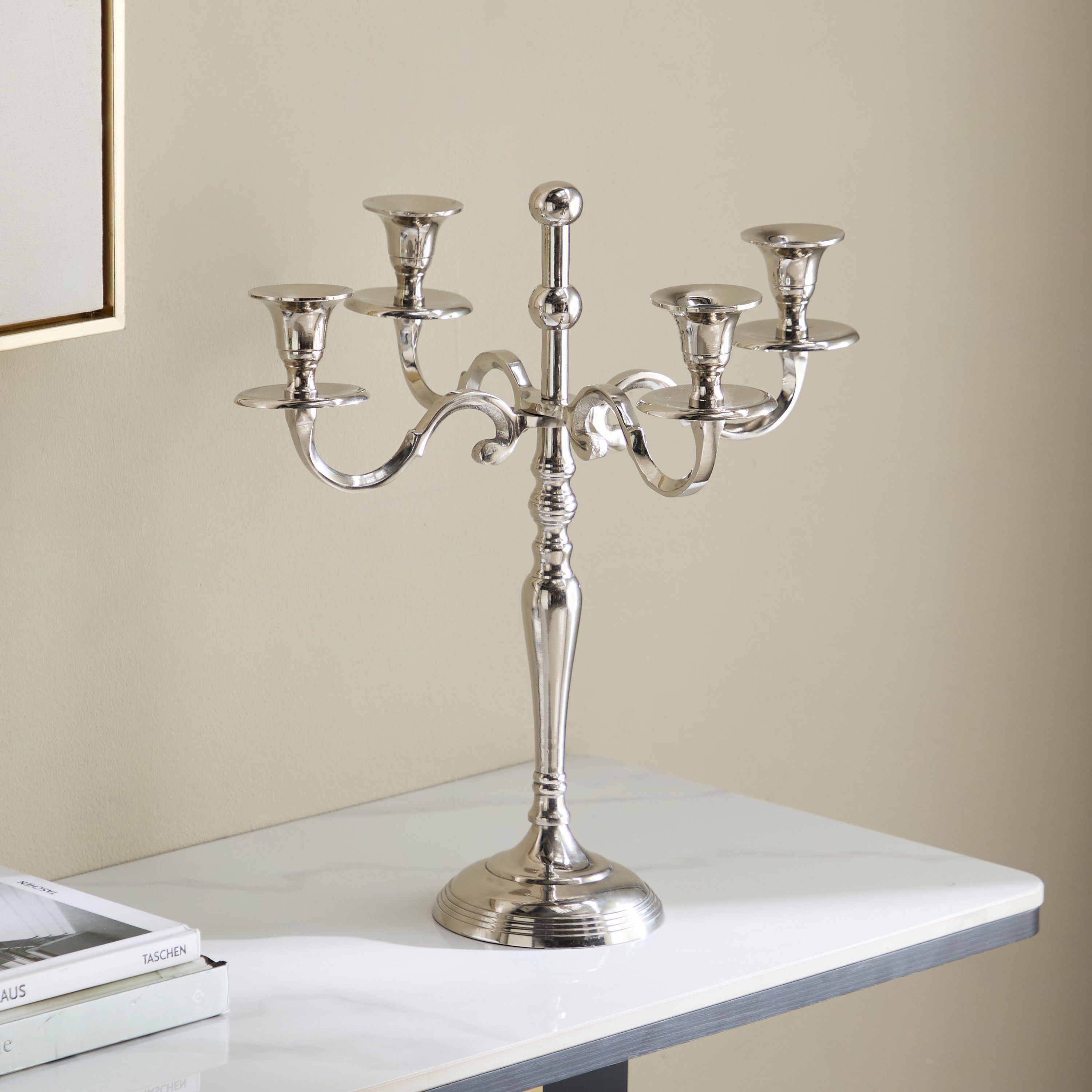 Avya Aluminium 4-Arm Candelabra - 35x35x38.5 cm-PROMO_HB_AE_B1G1_250925-image-2