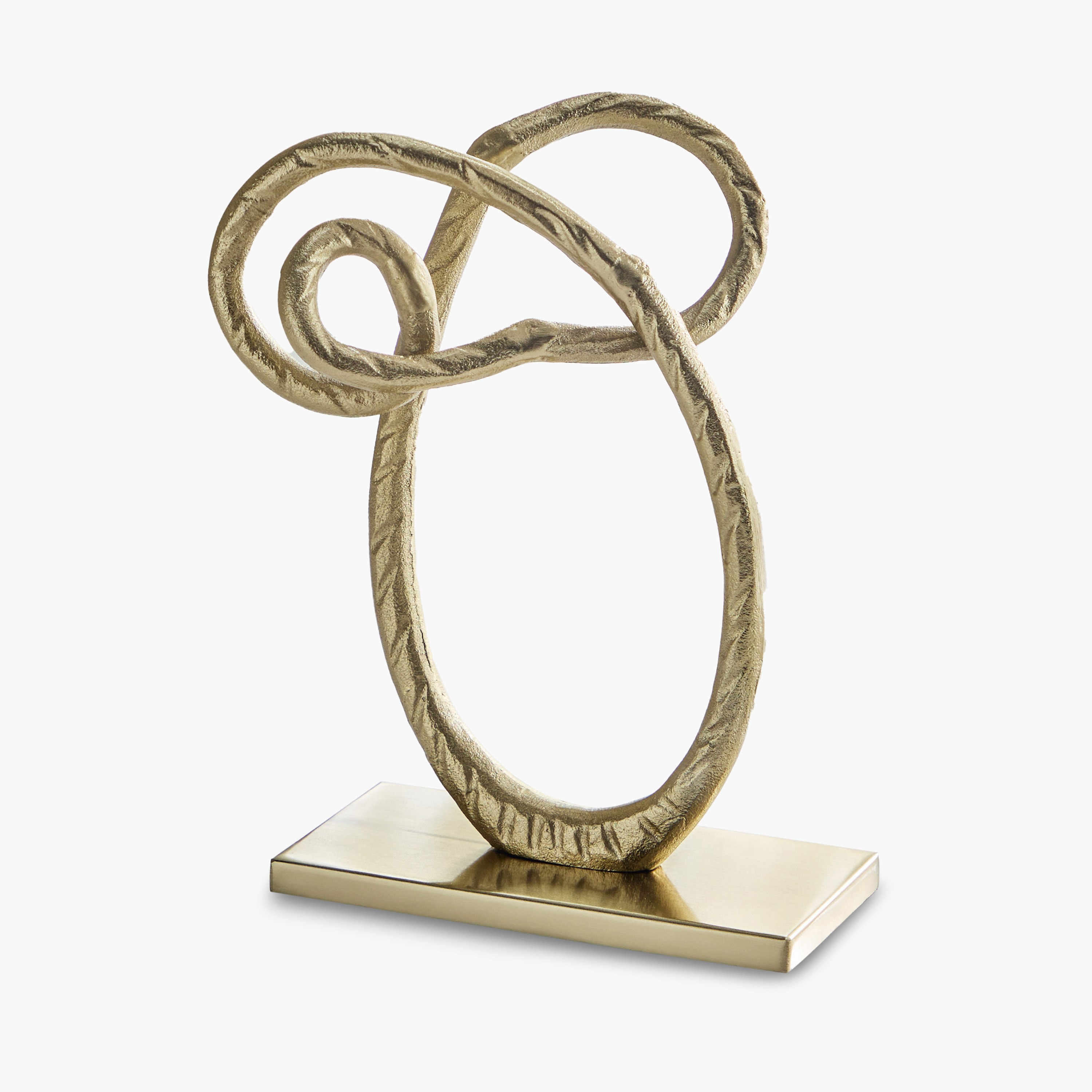 Avya Aluminium Modern Knot Abstract Sculpture with Metal Base - 17x9x27 cm-hbxhomeware-homedecor-figurinesandornaments-image-4