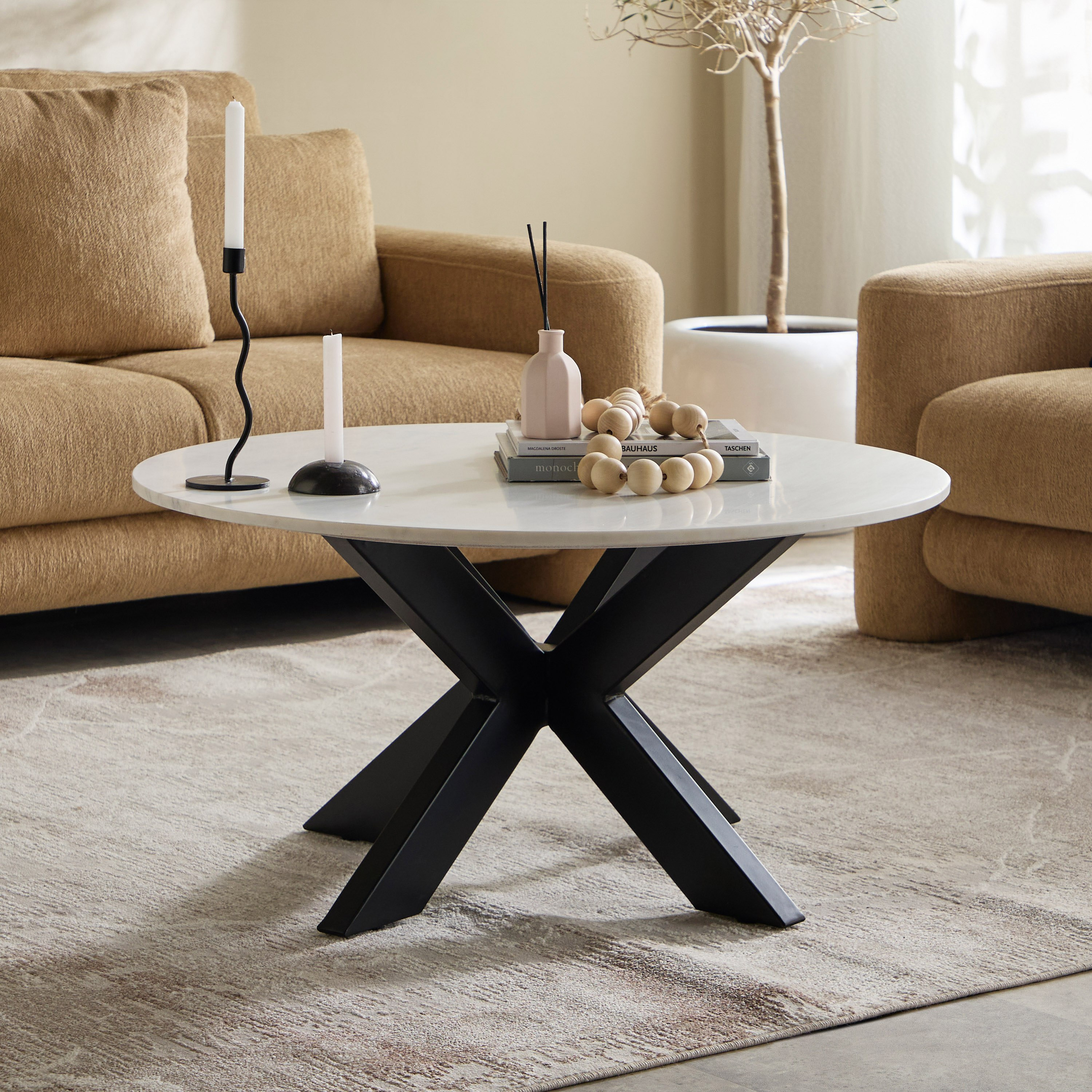 Vendra Paul Genuine Marble Top Round Coffee Table-PROMO_HB_SA_HBX10_TH1000_NEW_031025-image-1