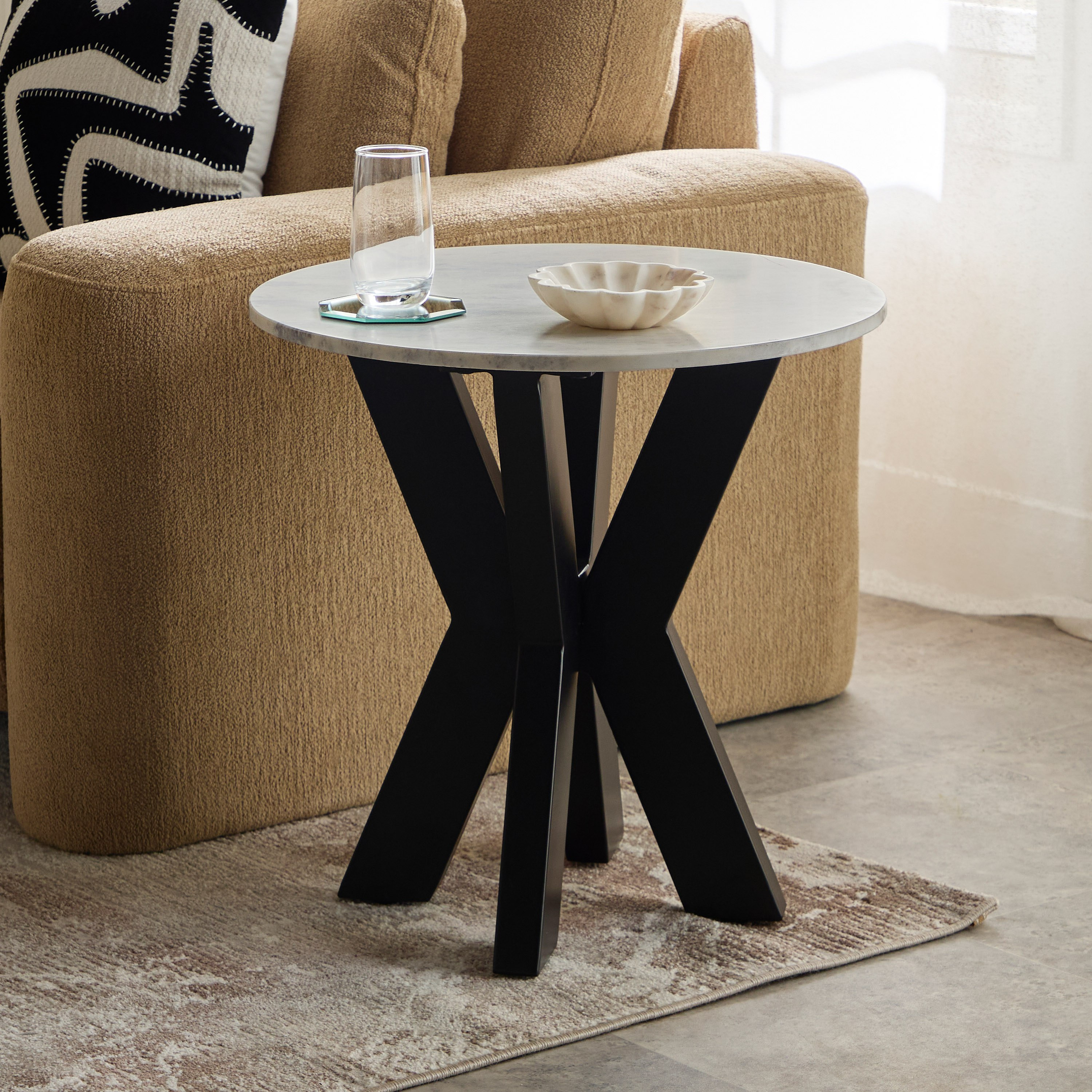 Vendra Paul Genuine Marble Top Round End Table-PROMO_HB_SA_HBX10_TH1000_NEW_031025-image-1