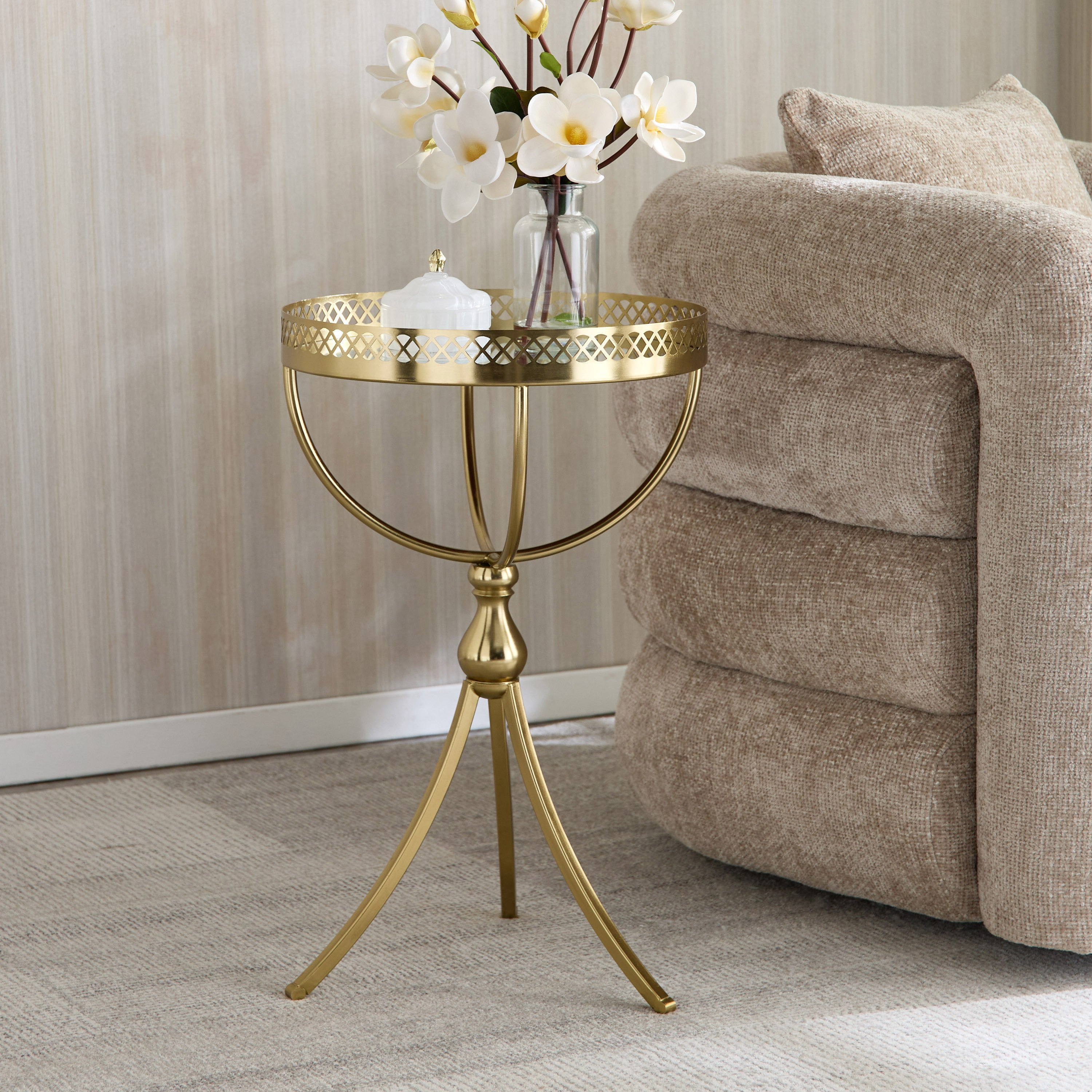 Vendra Mandrel Mirror Top Accent Table-hbxfurniture-livingroom-endtables-image-1