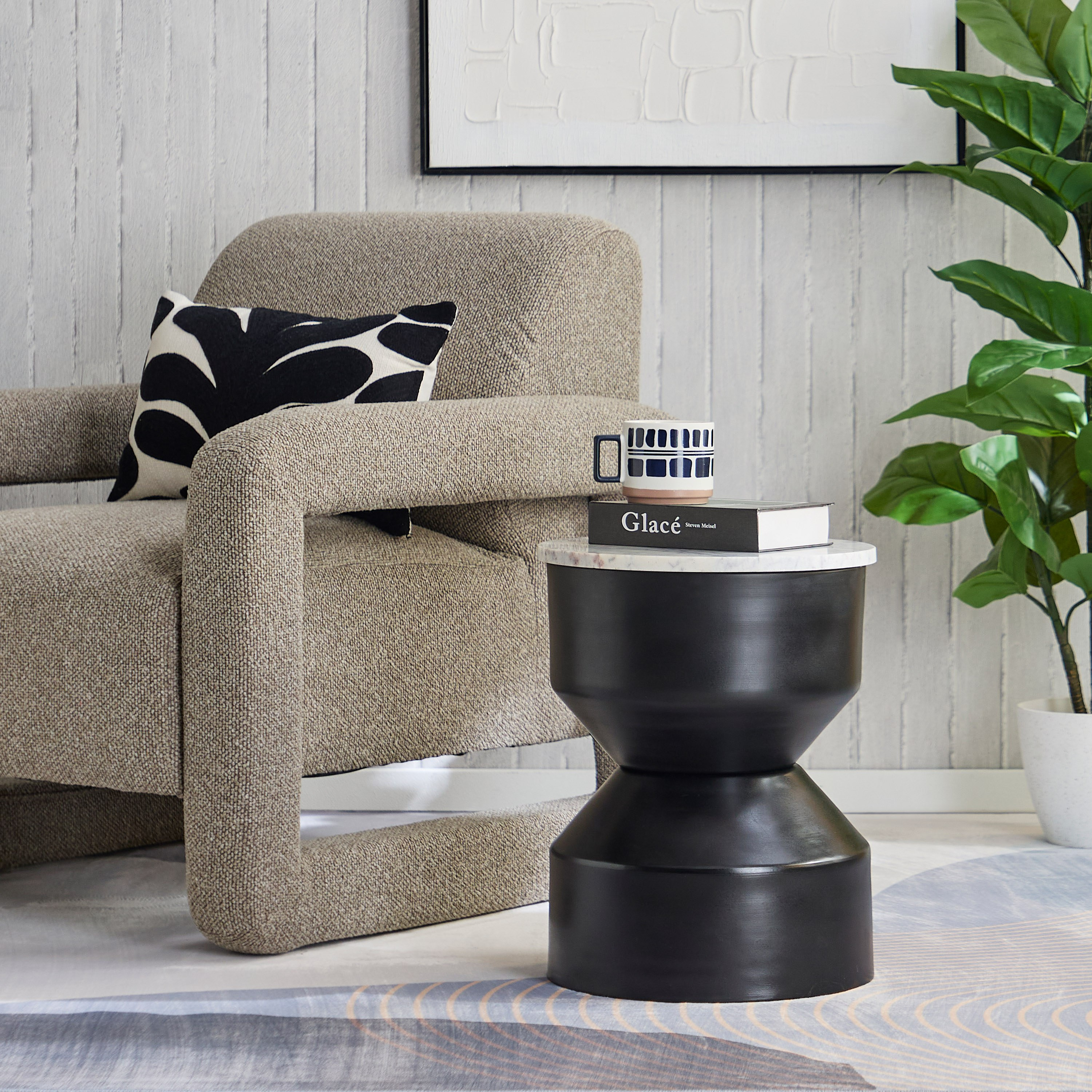 طاولة بسطح من الرخام الأصلي - لها من فيندرا-hbxfurniture-livingroom-endtables-image-5