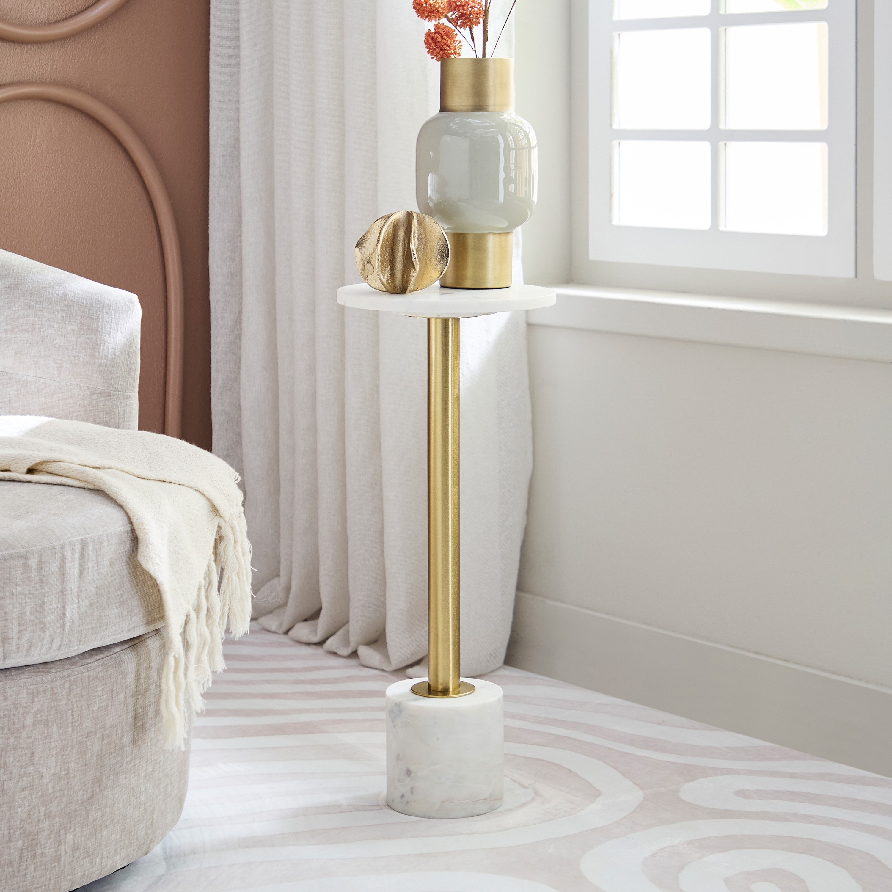 Cavon Kher Genuine Marble Top Accent Table-hbxfurniture-livingroom-endtables-image-1