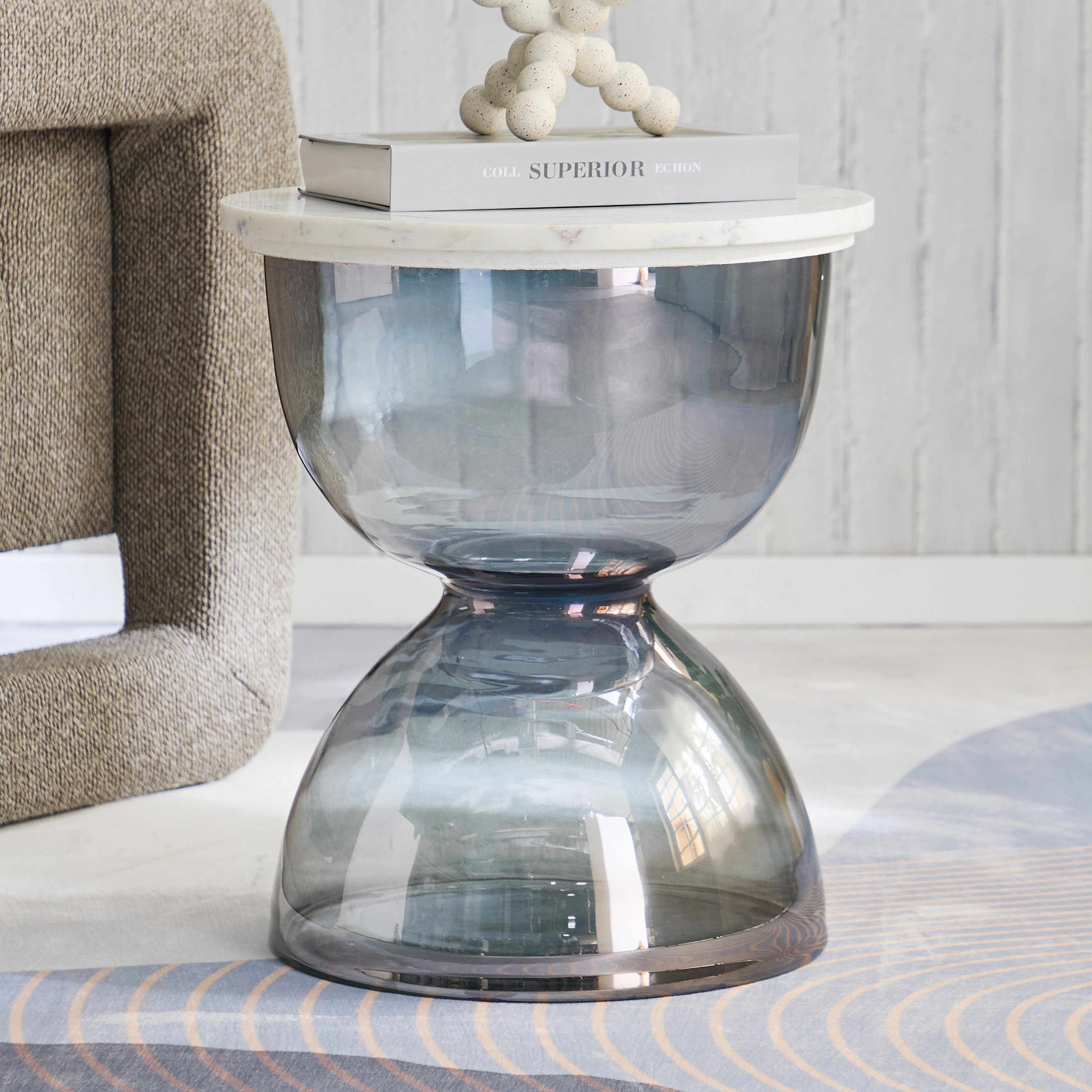 طاولة زجاج بسطح من الرخام الأصلي - أروز من كافون-hbxfurniture-livingroom-endtables-image-1