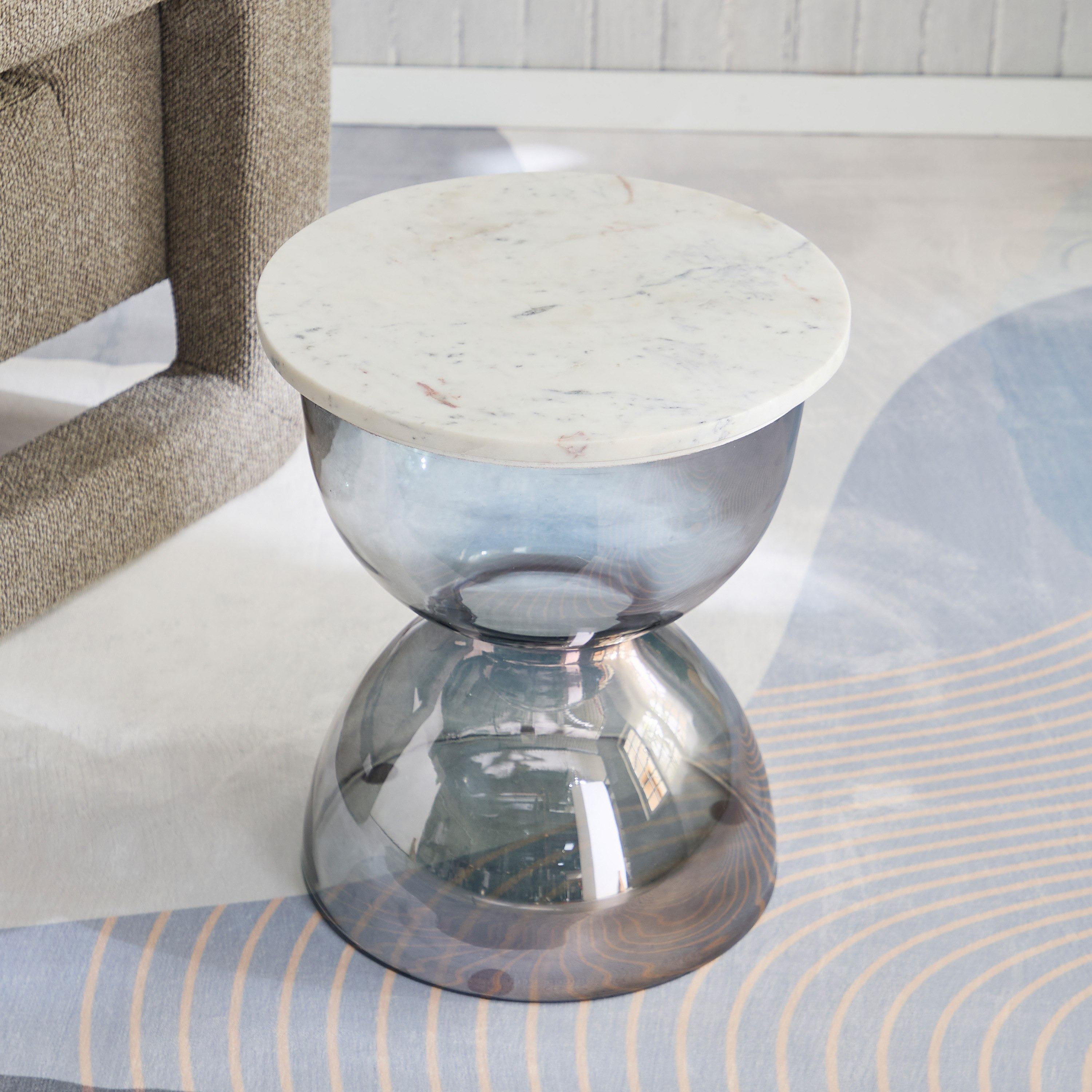 طاولة زجاج بسطح من الرخام الأصلي - أروز من كافون-hbxfurniture-livingroom-endtables-image-2