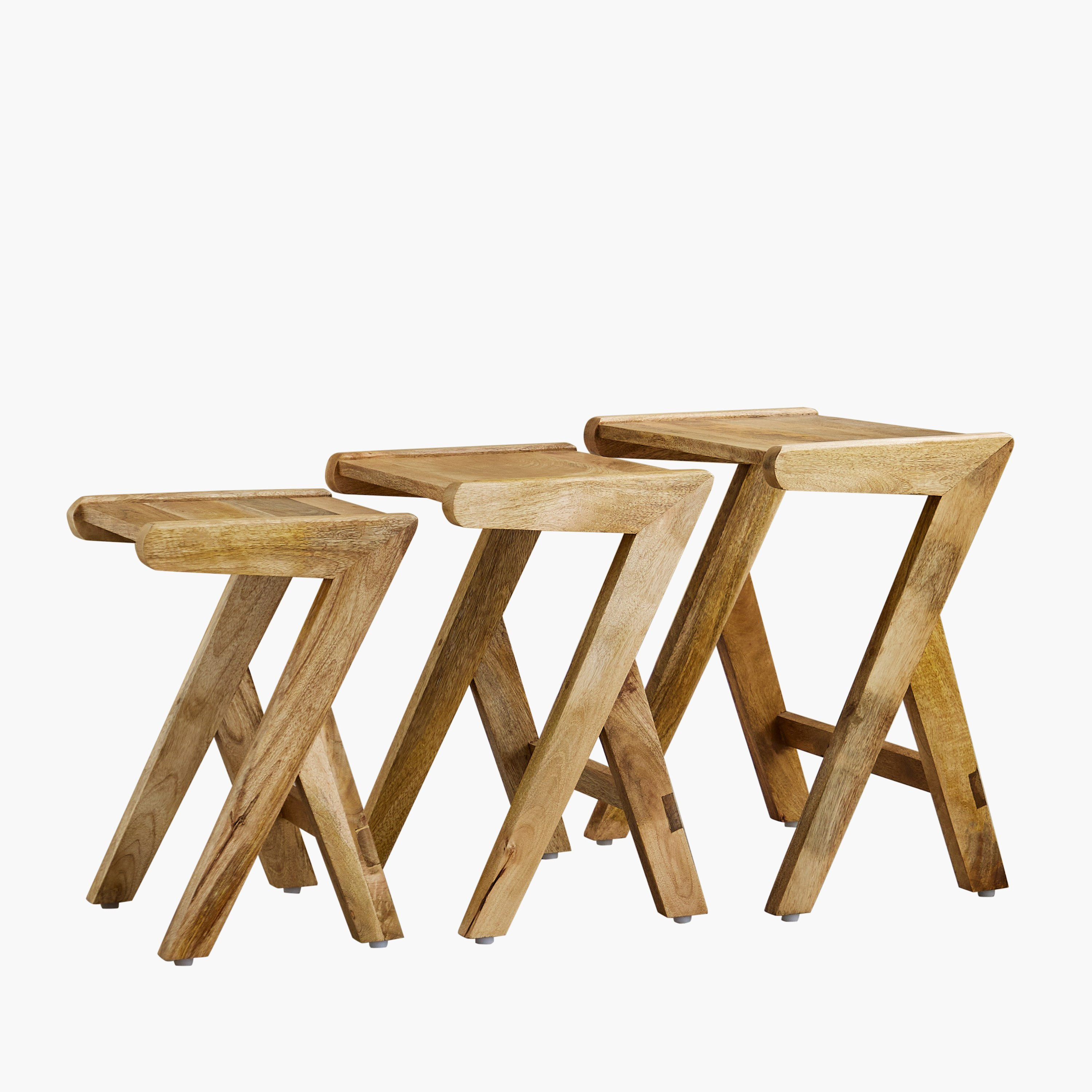 طقم طاولات متداخلة 3 قطع من الخشب الصلب - ليفي من فيندرا-hbxfurniture-livingroom-nestingtables-image-7