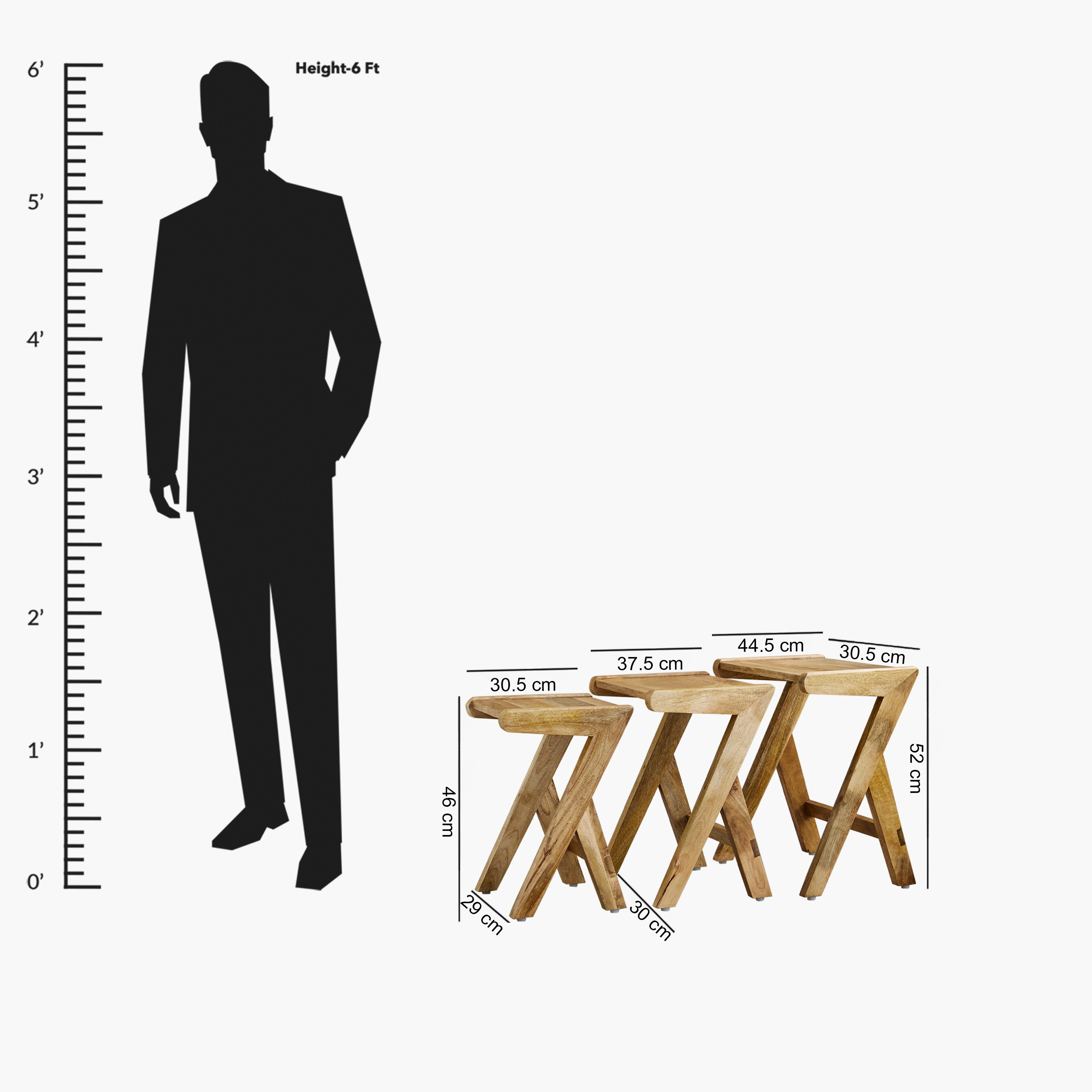 طقم طاولات متداخلة 3 قطع من الخشب الصلب - ليفي من فيندرا-hbxfurniture-livingroom-nestingtables-image-8