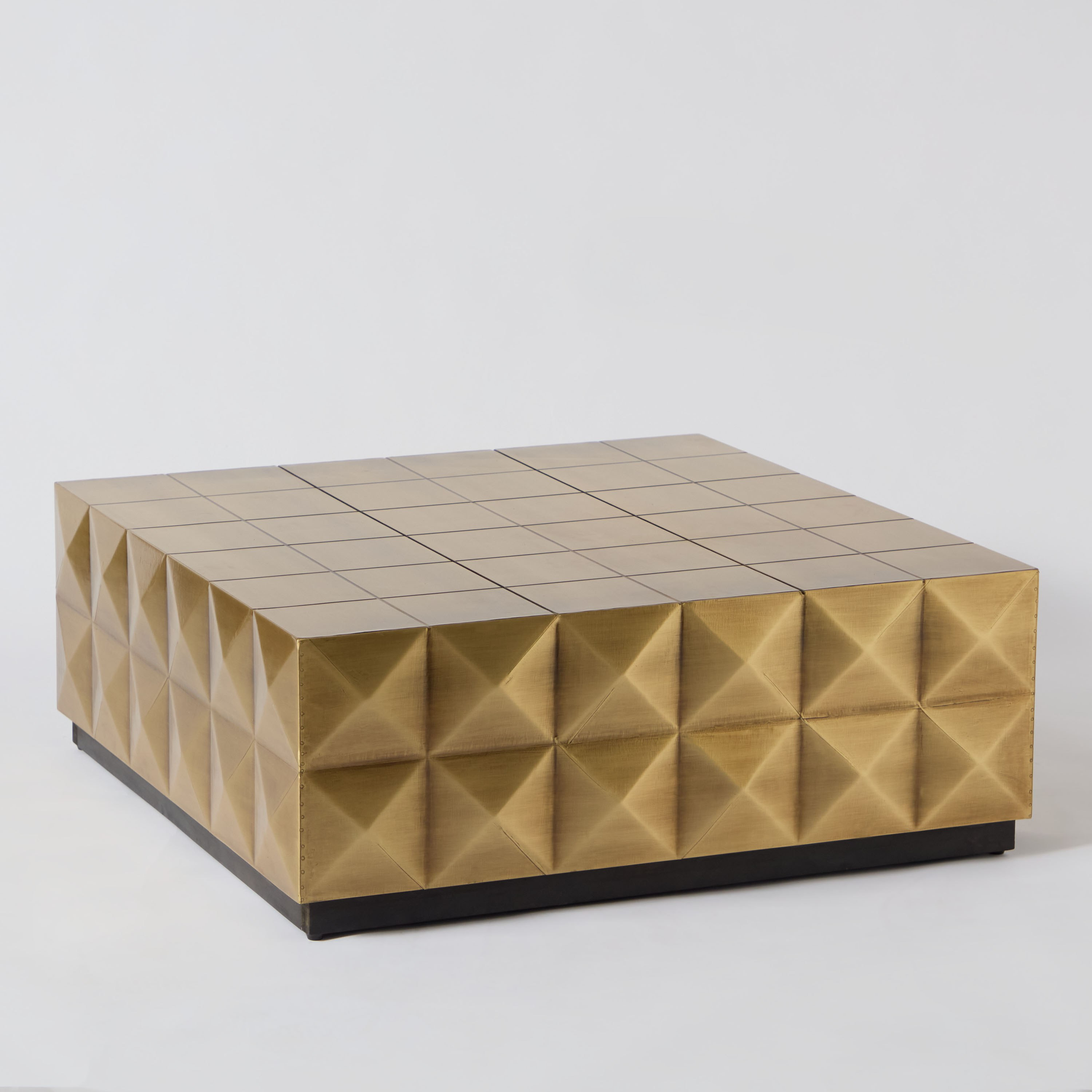 Cavon Prisma Brass Cladding Console Table with Glass Top-hbxfurniture-tablesandstands-consoletables-image-8